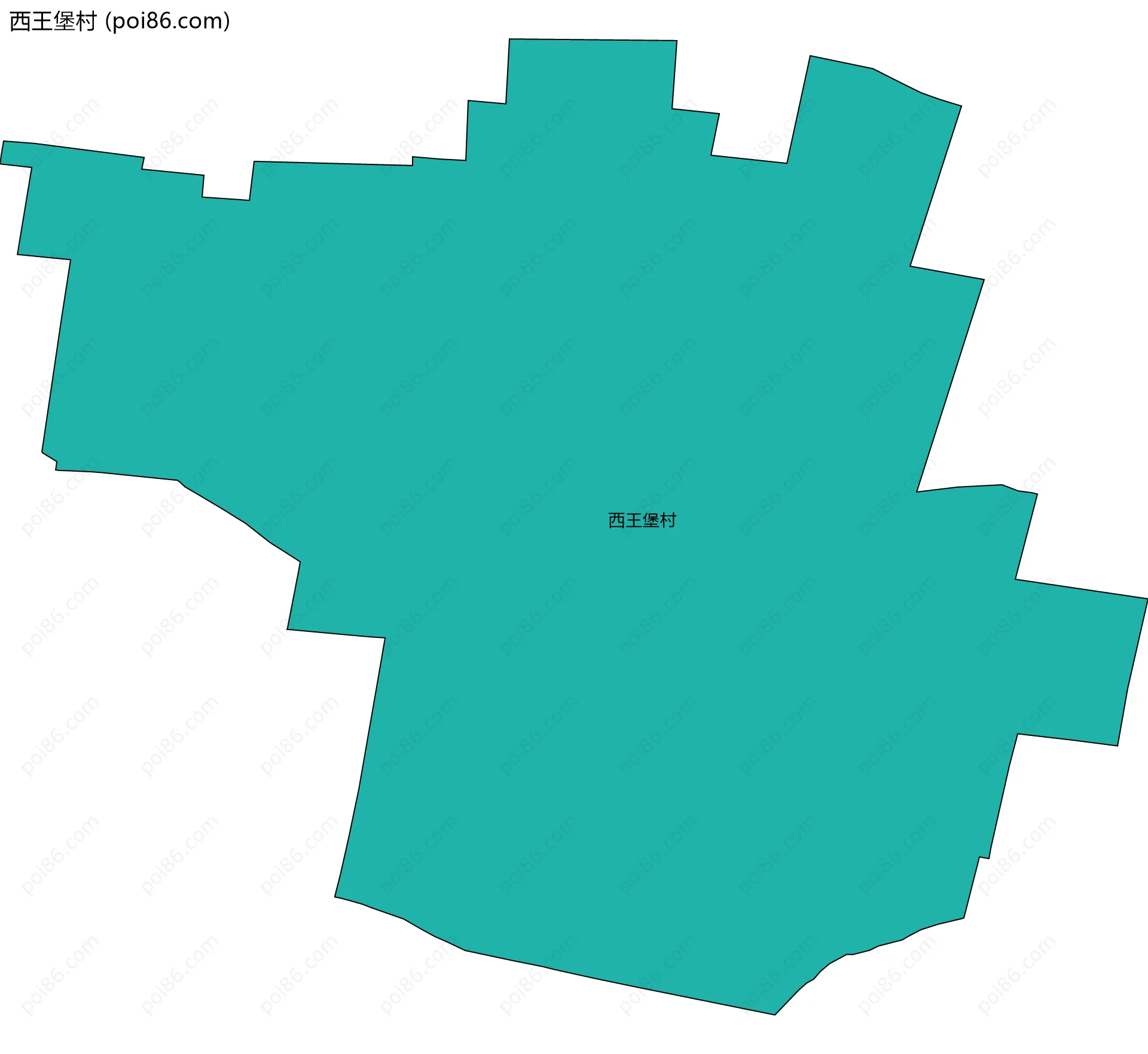 西王堡村边界地图