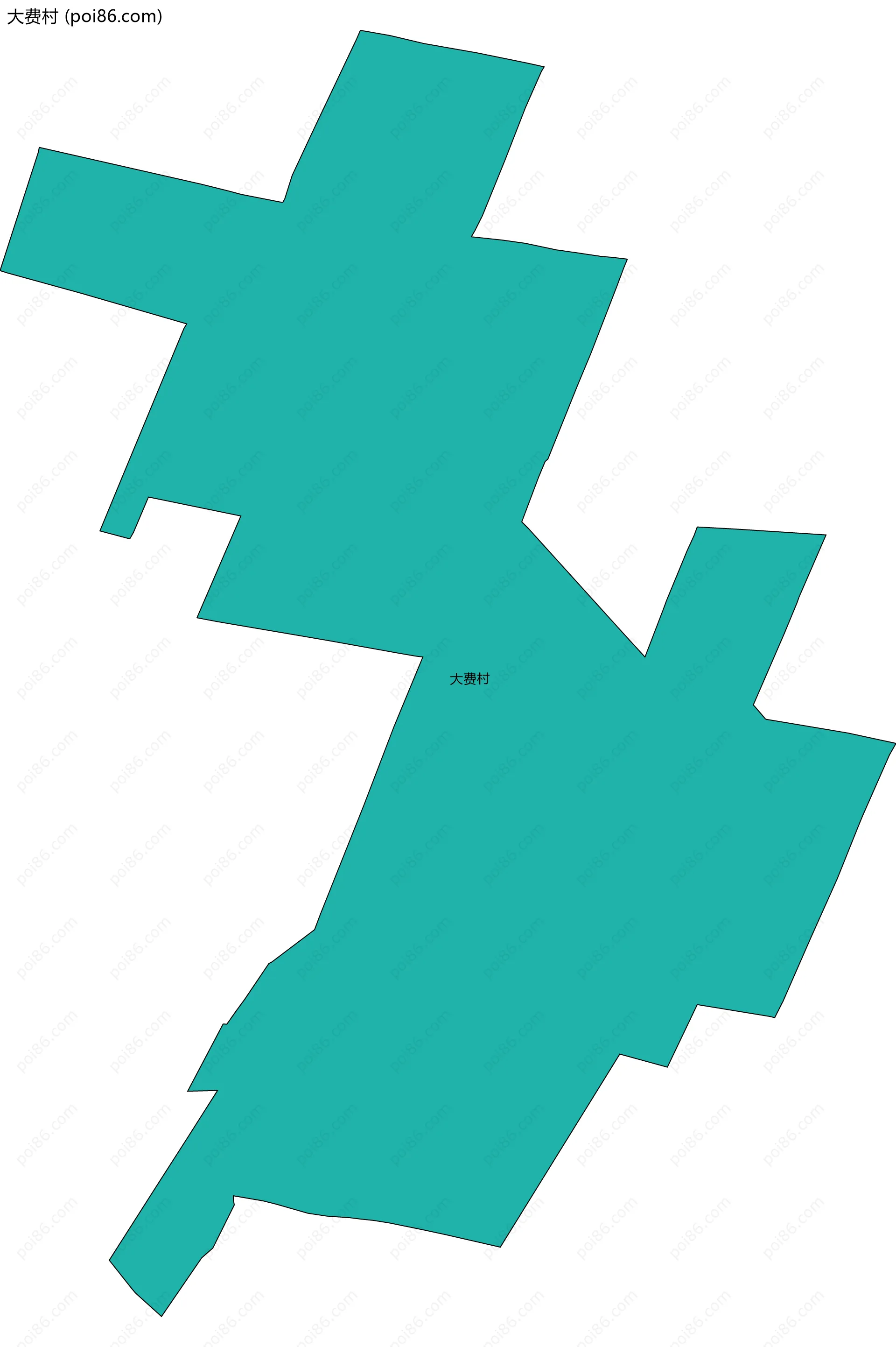 大费村边界地图