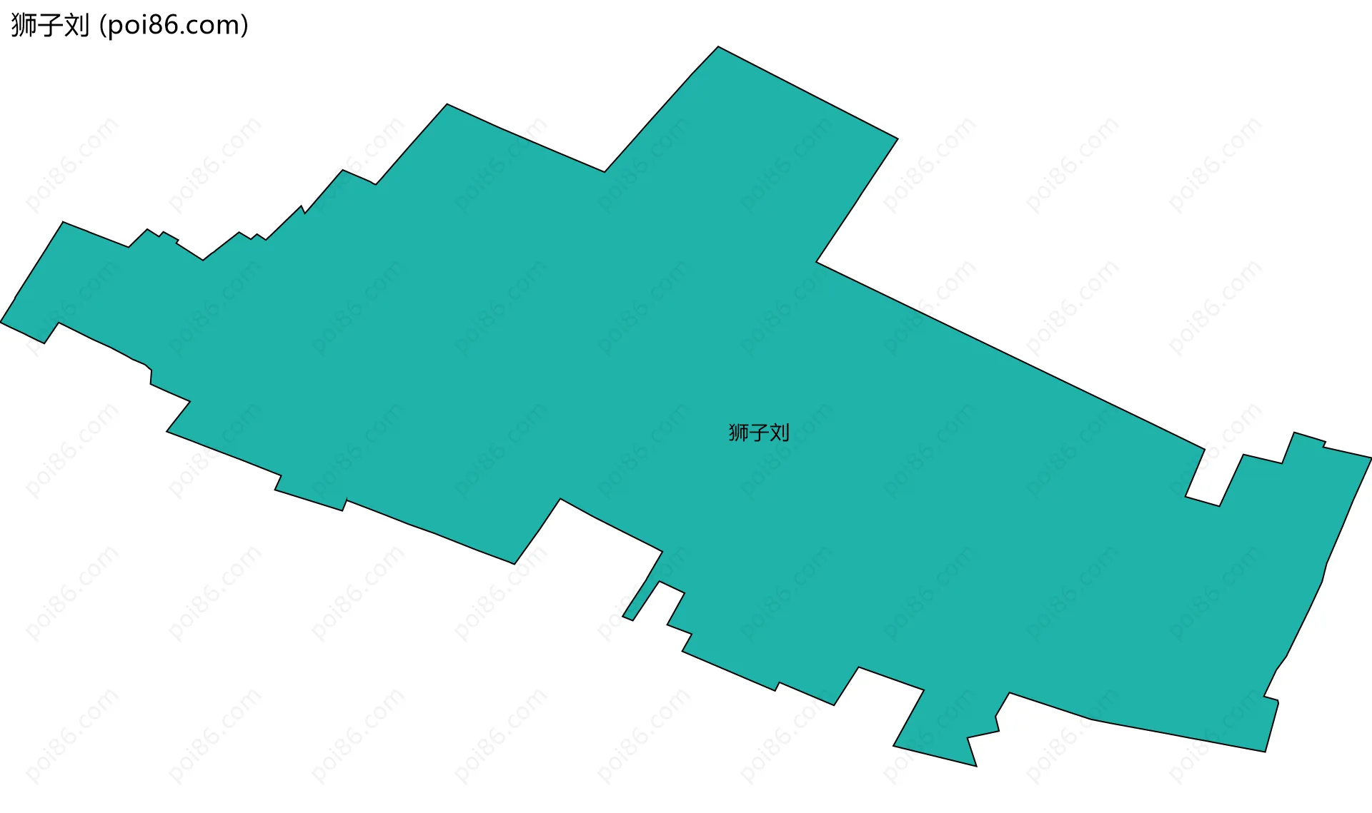 狮子刘边界地图