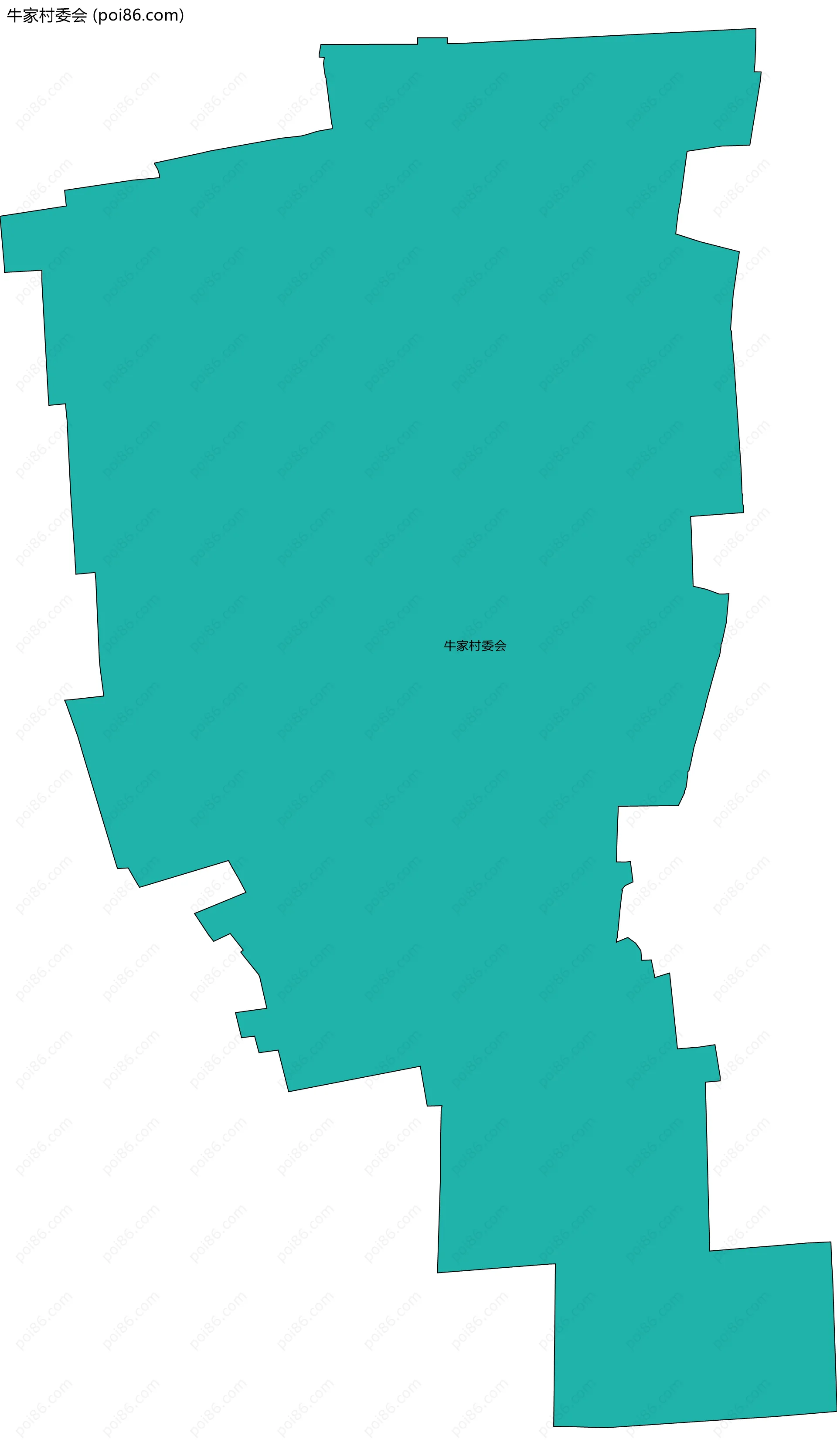 牛家村委会边界地图