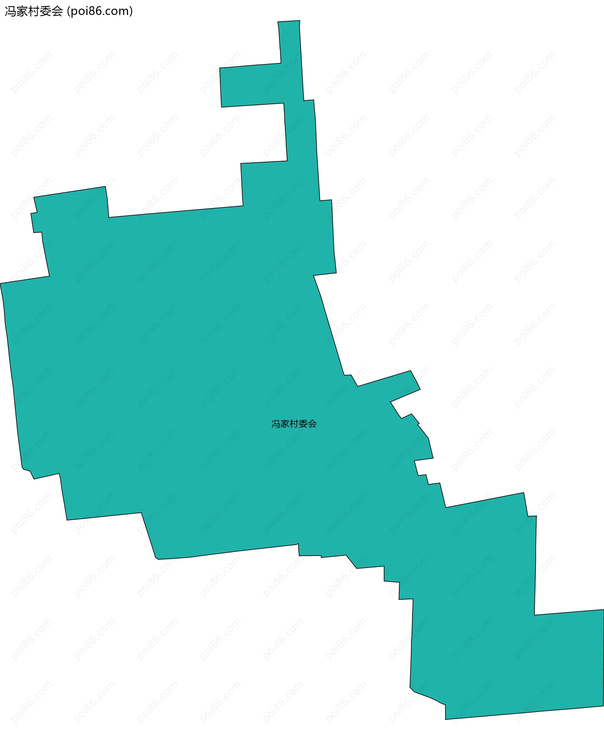 冯家村委会边界地图