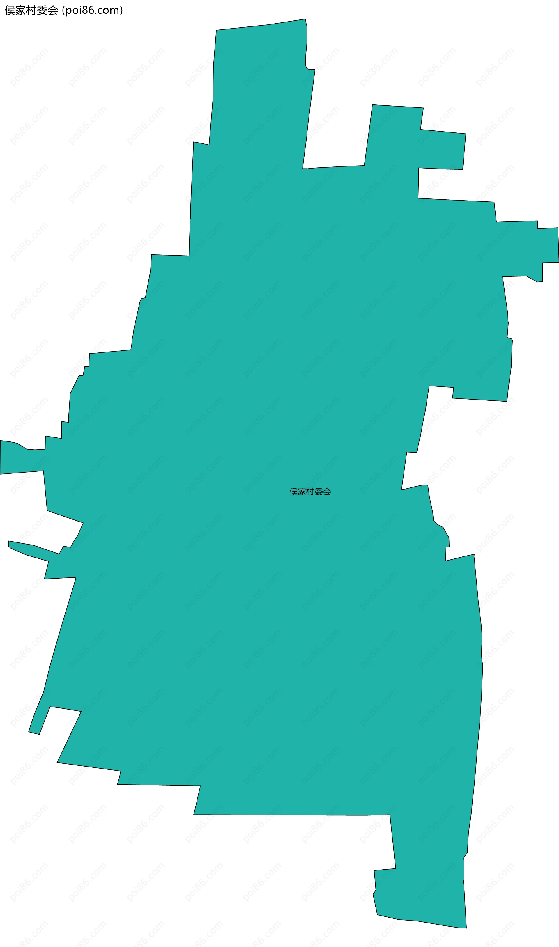 侯家村委会边界地图