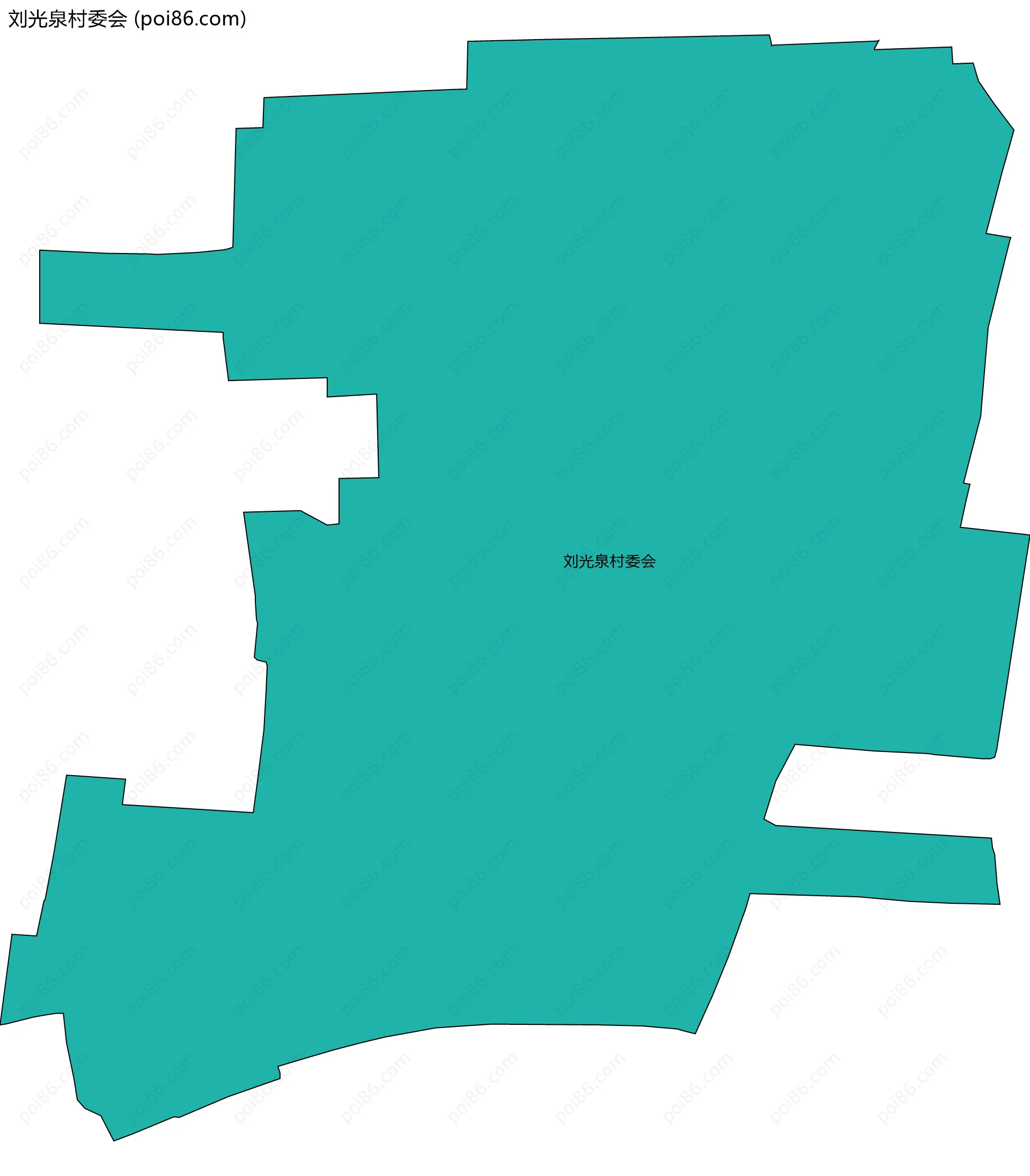 刘光泉村委会边界地图