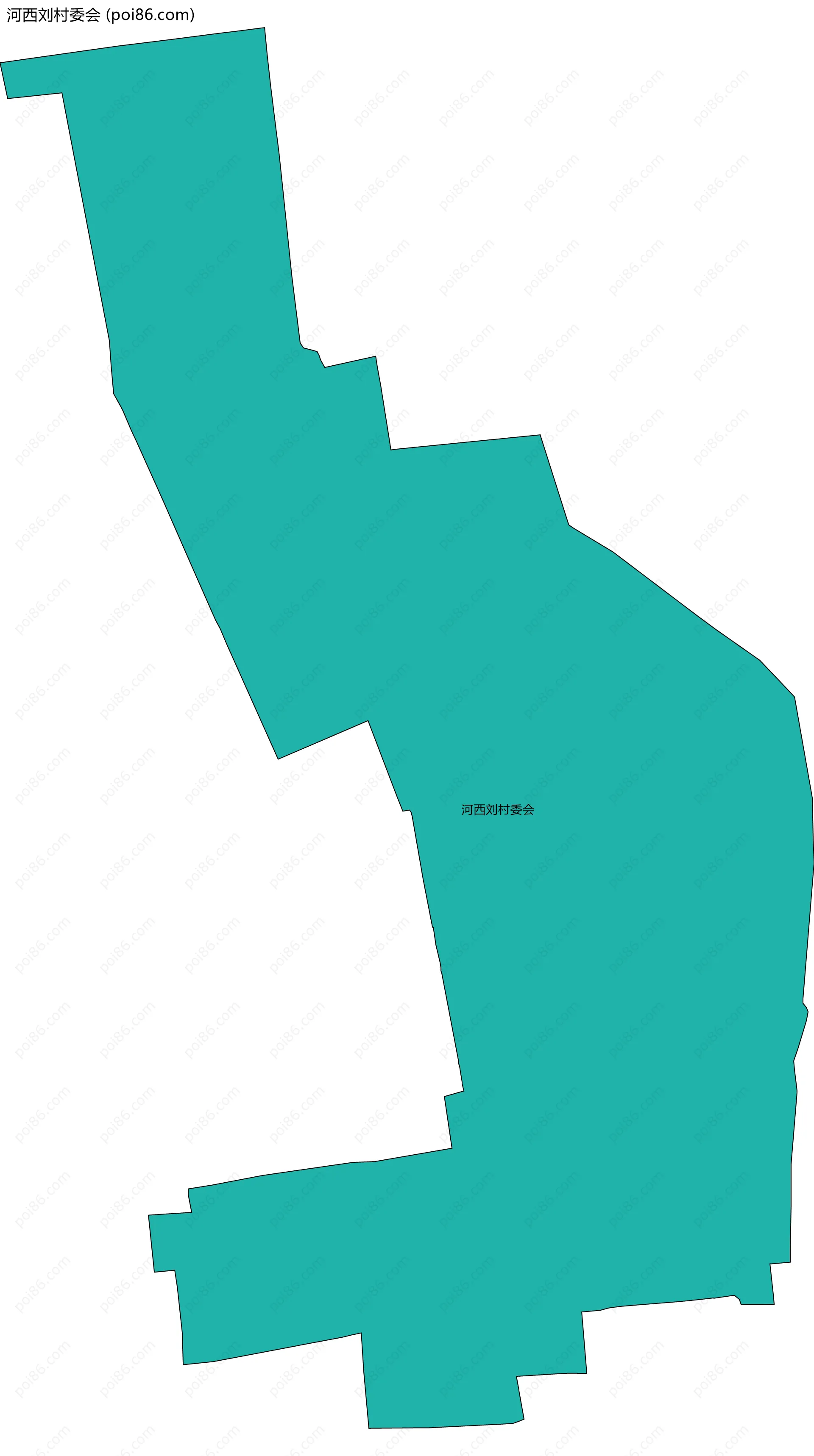 河西刘村委会边界地图