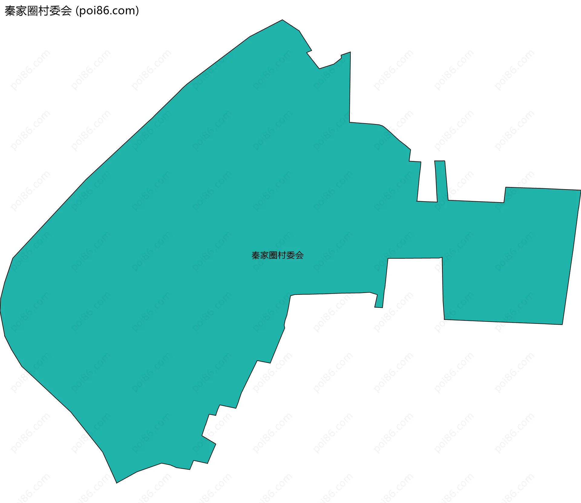 秦家圈村委会边界地图