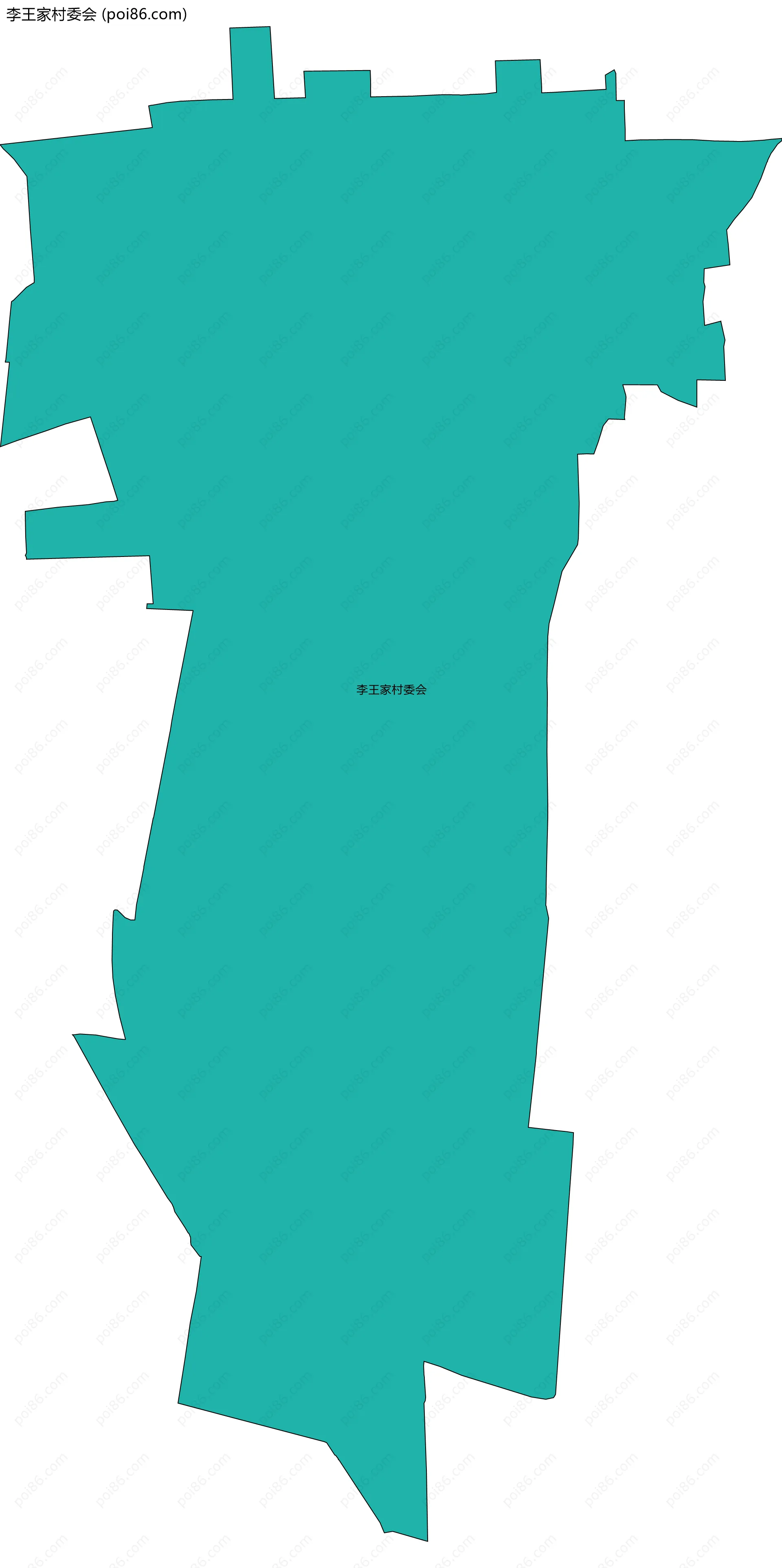 李王家村委会边界地图