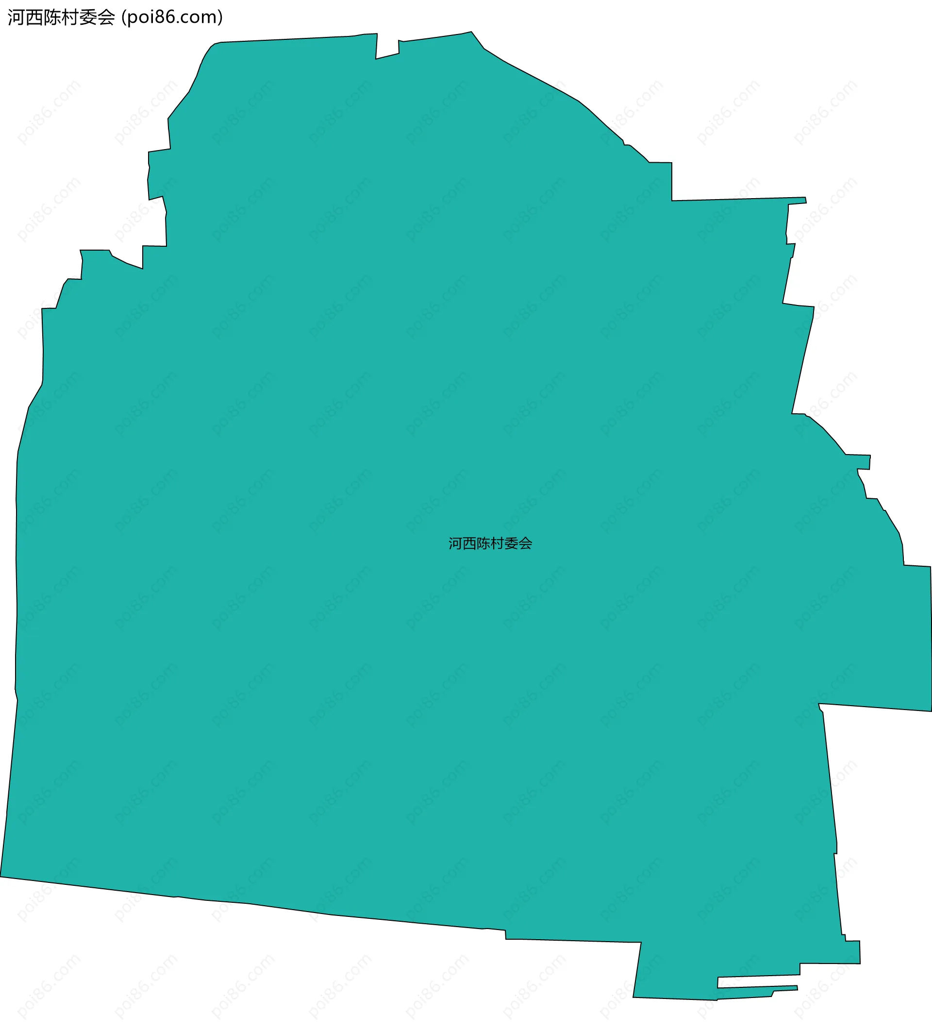 河西陈村委会边界地图