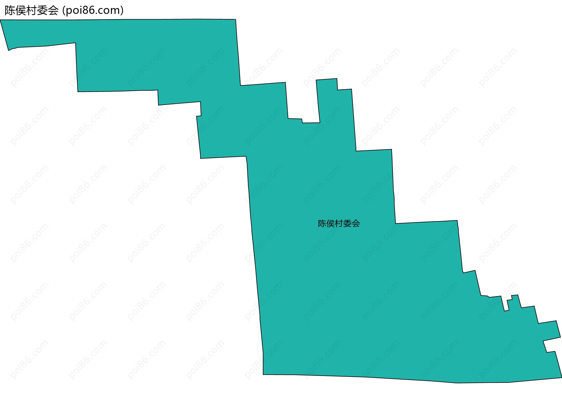 陈侯村委会边界地图