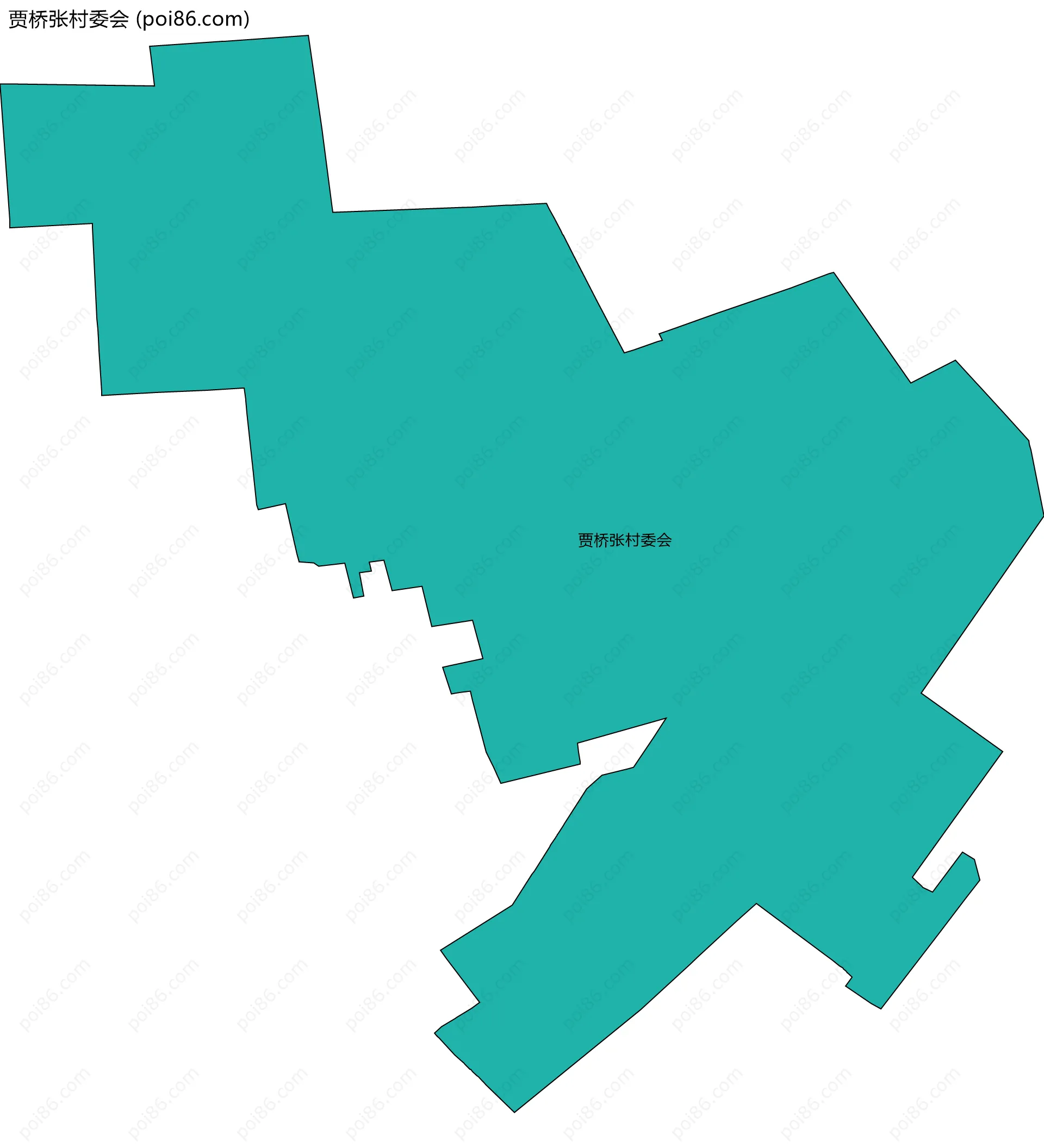 贾桥张村委会边界地图