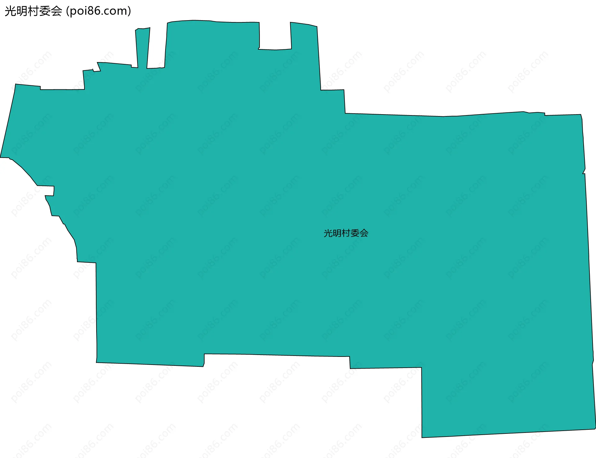 光明村委会边界地图