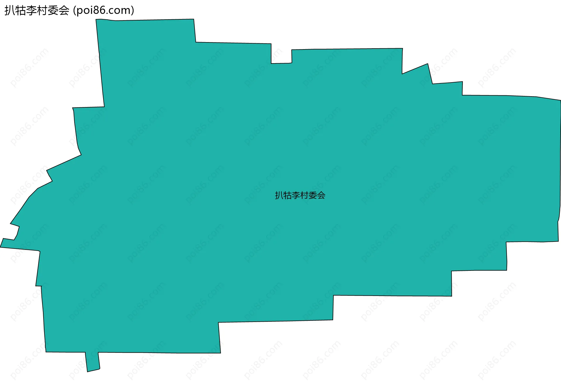 扒牯李村委会边界地图