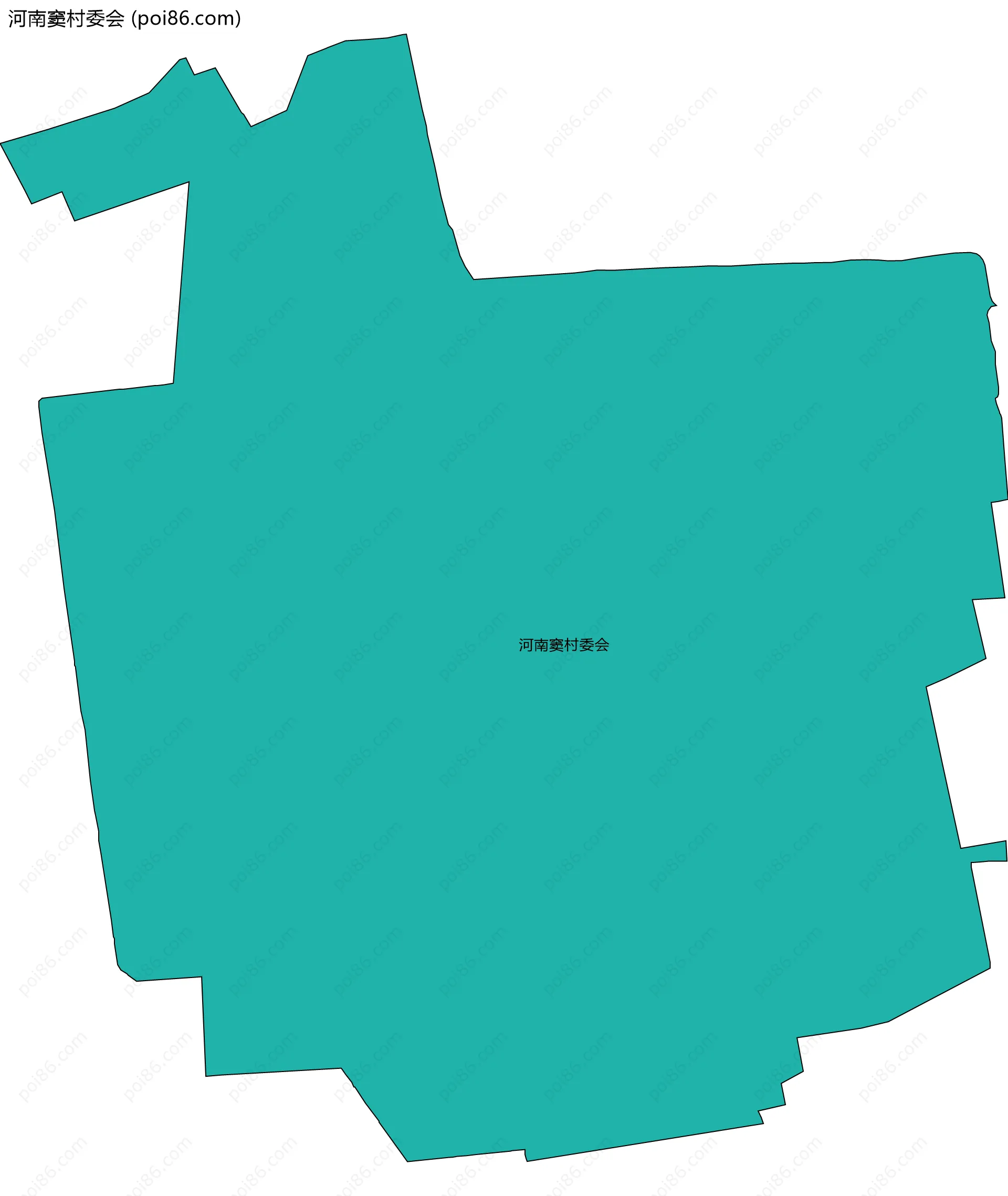 河南窦村委会边界地图