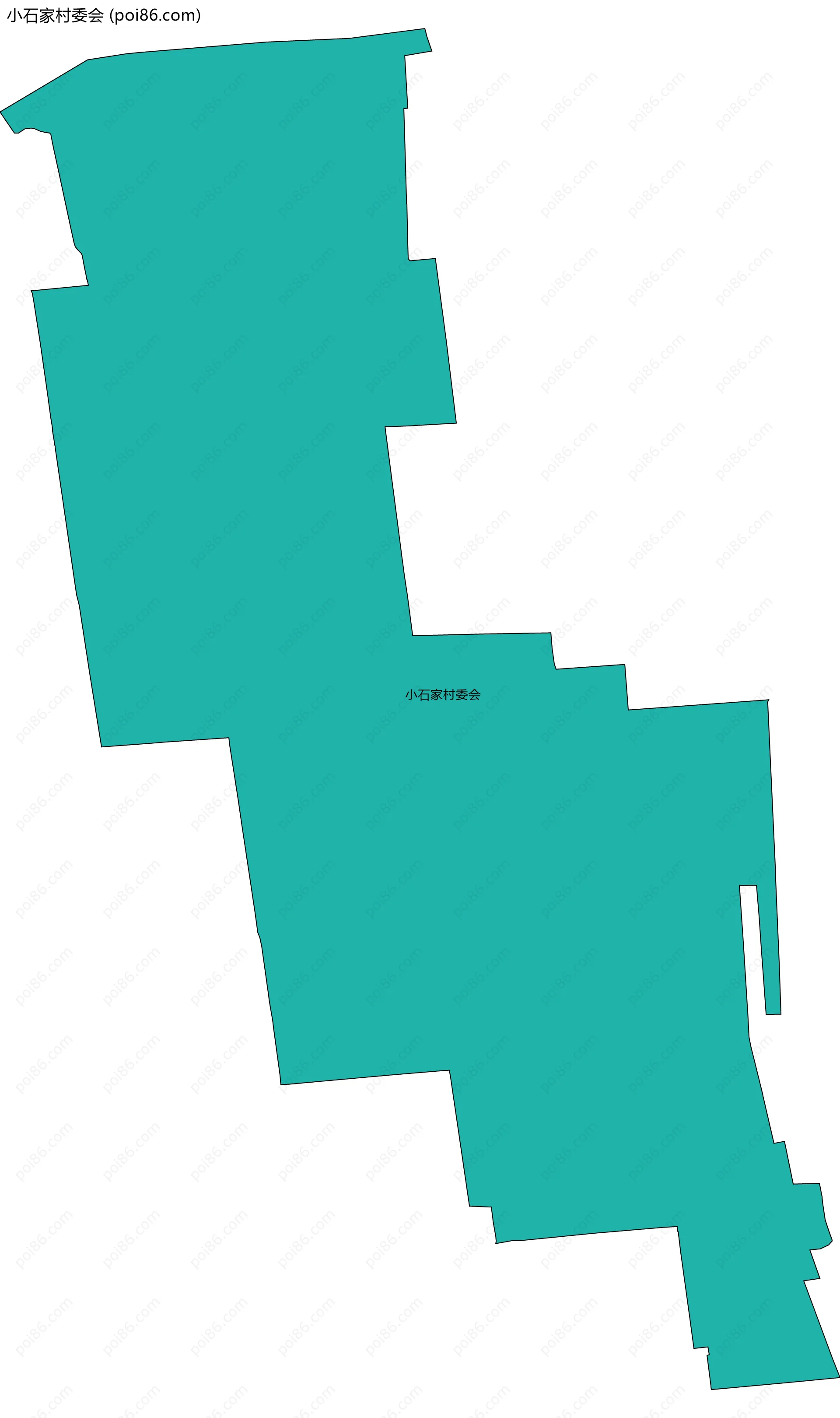 小石家村委会边界地图