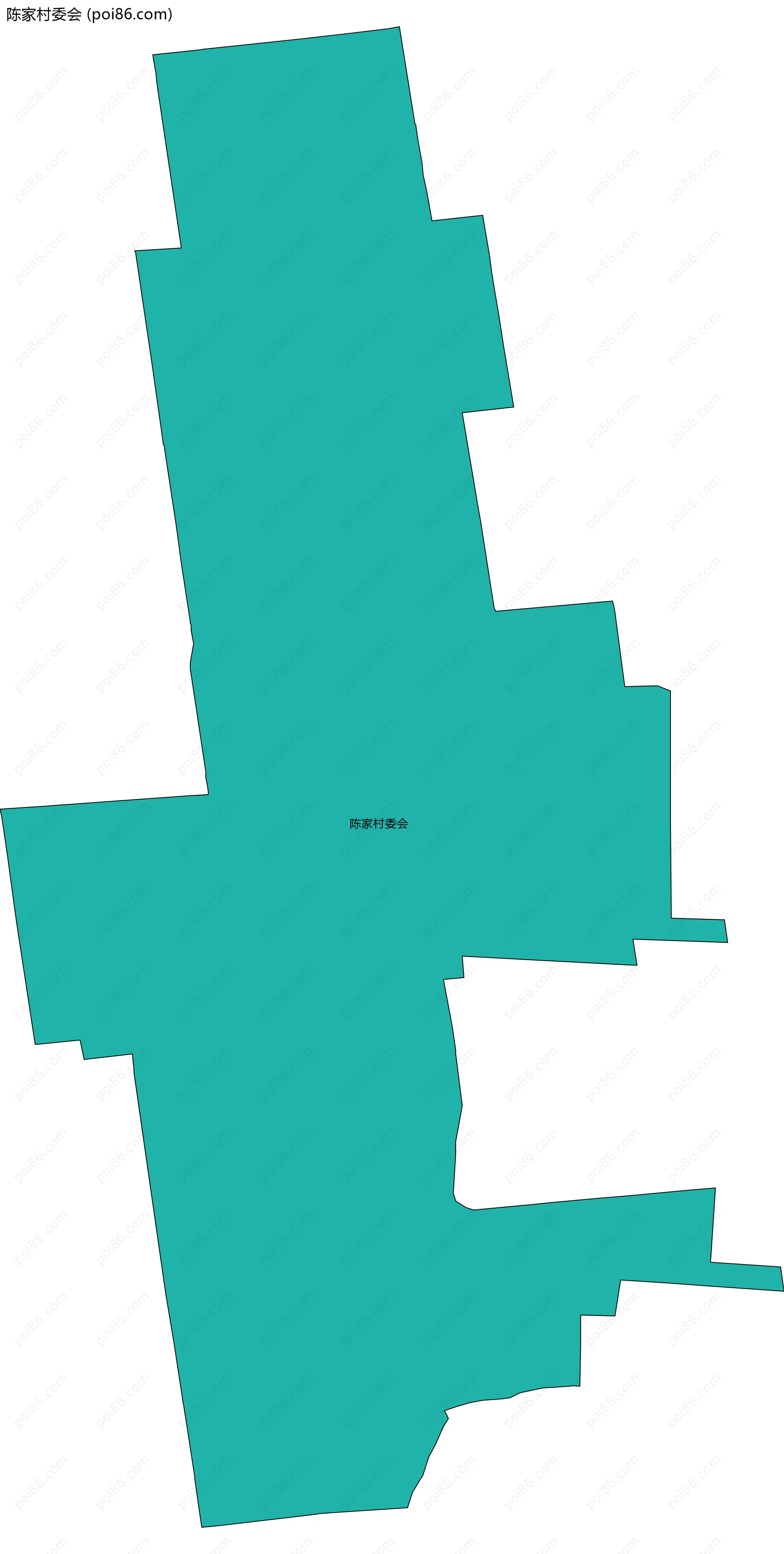 陈家村委会边界地图