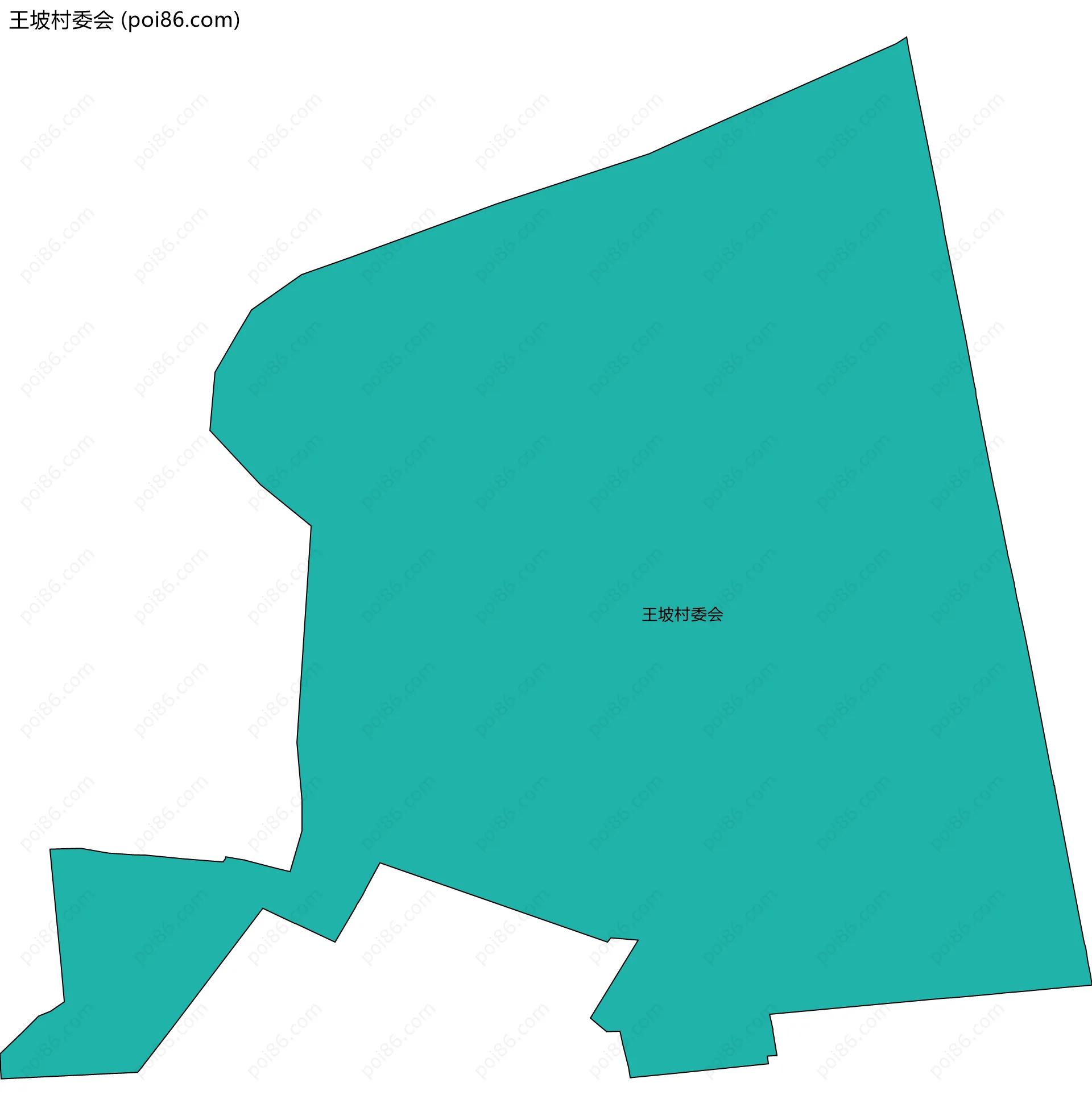 王坡村委会边界地图