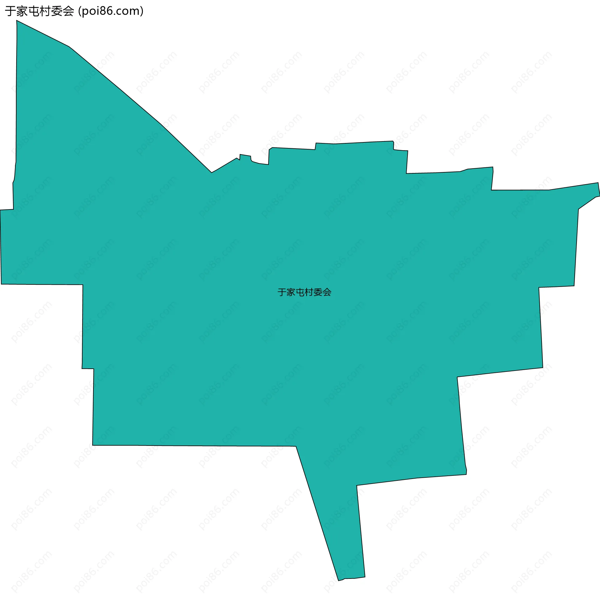 于家屯村委会边界地图