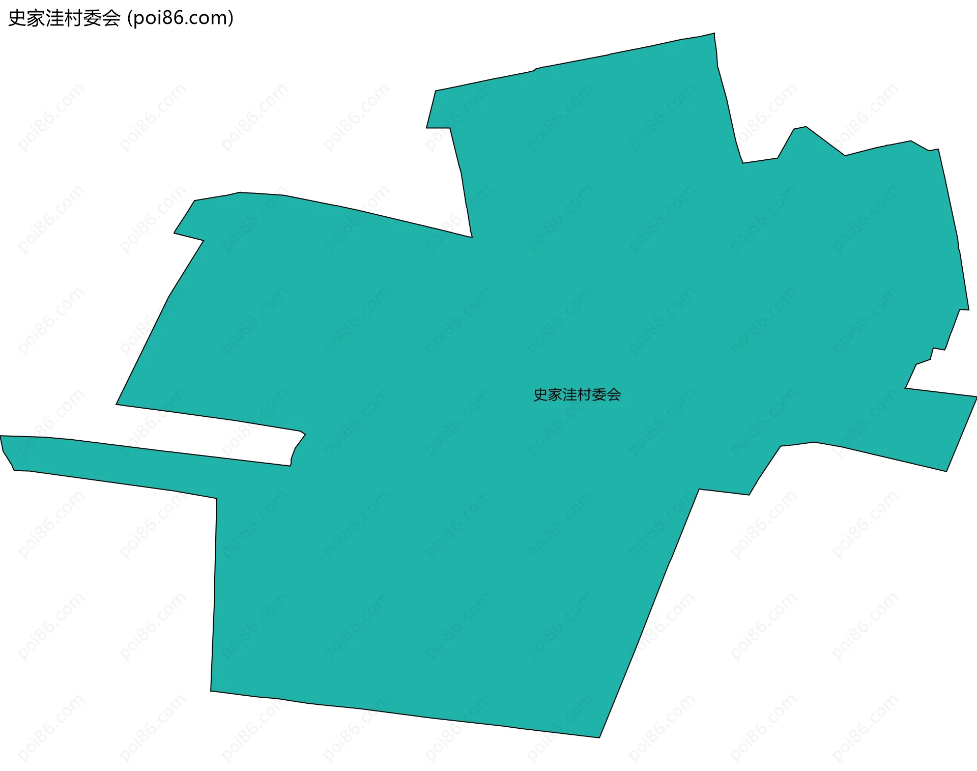 史家洼村委会边界地图