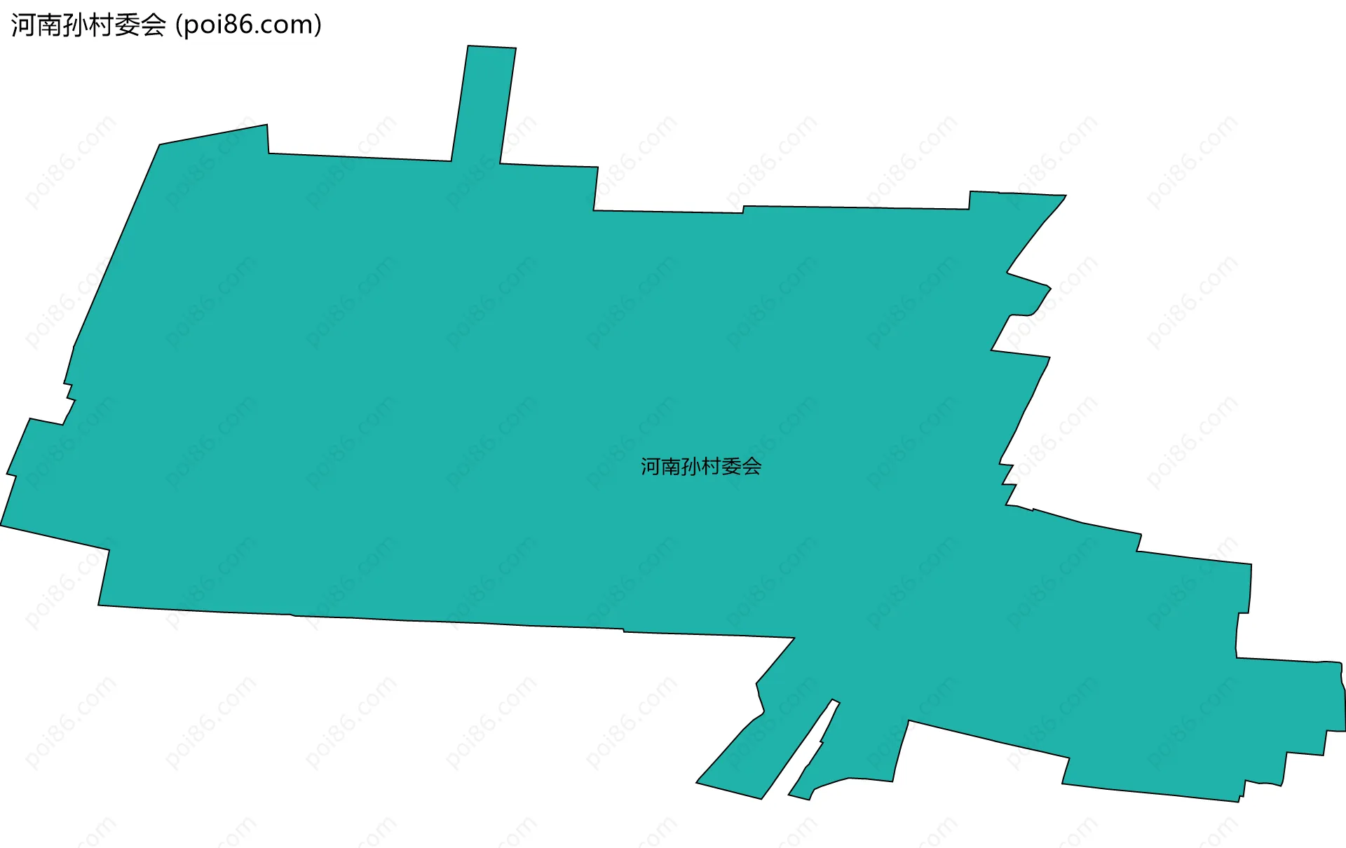 河南孙村委会边界地图