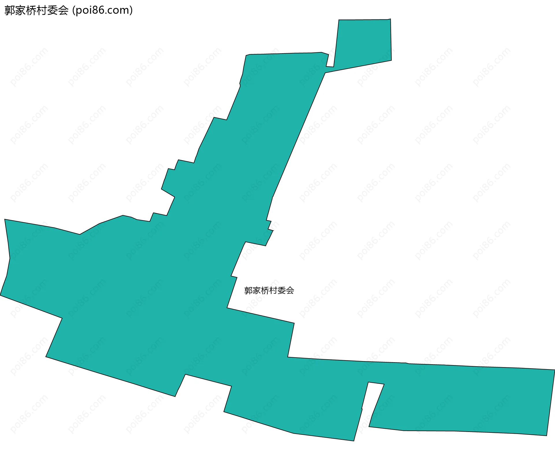郭家桥村委会边界地图