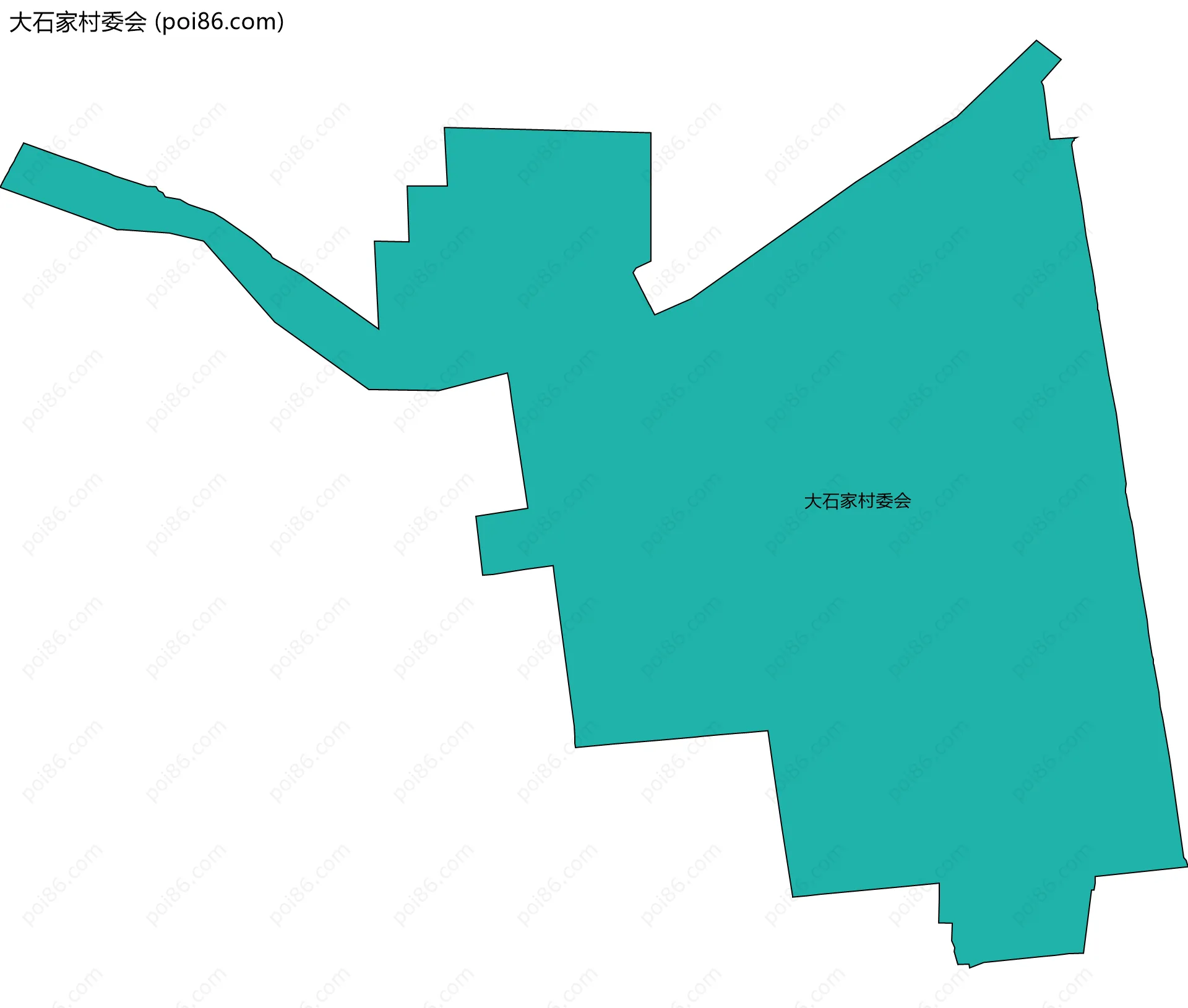 大石家村委会边界地图