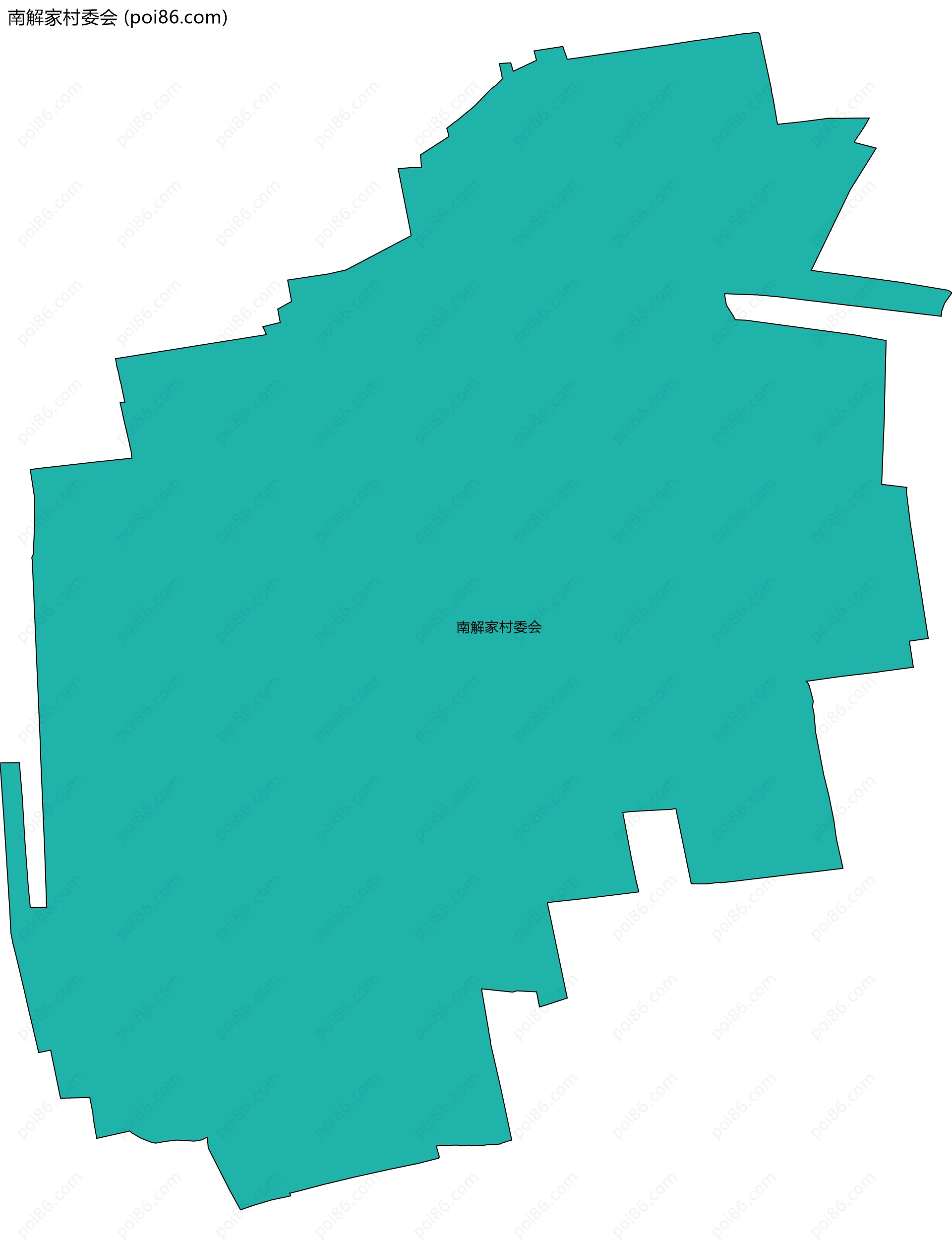 南解家村委会边界地图