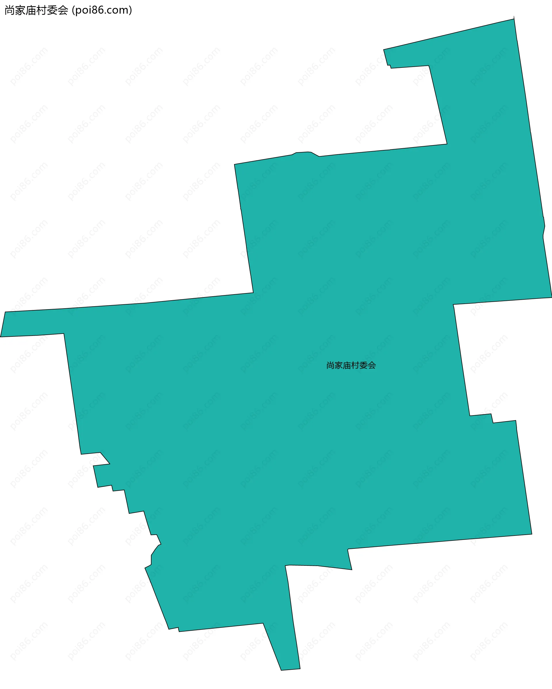 尚家庙村委会边界地图