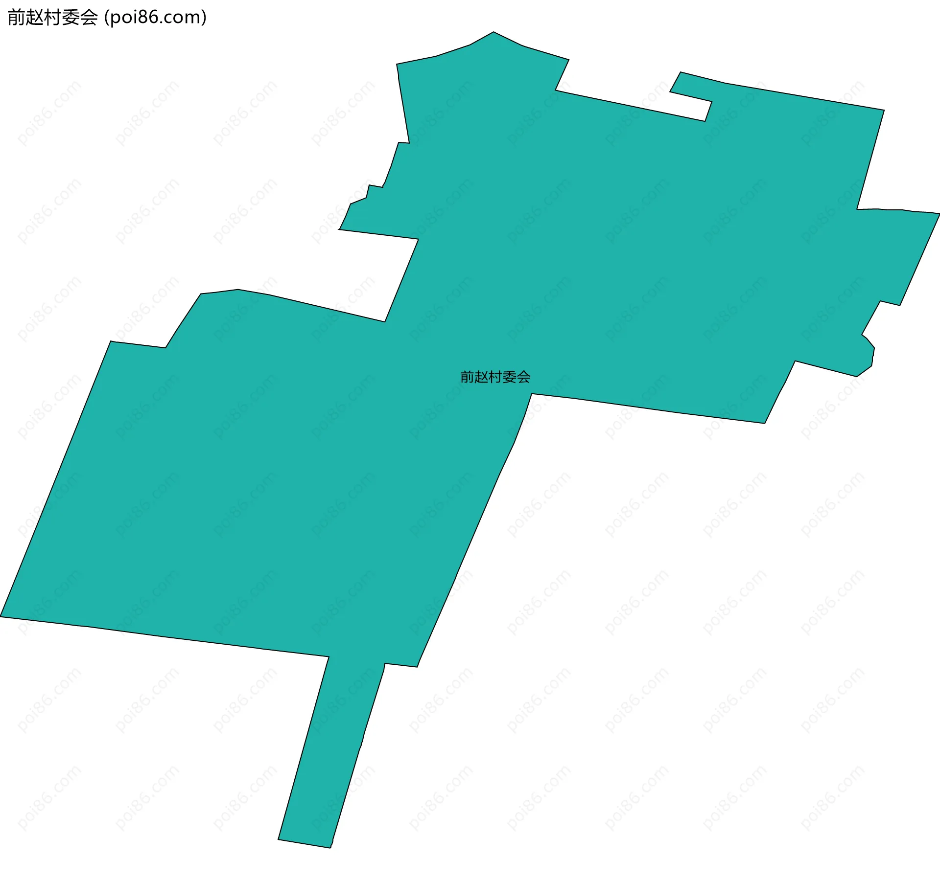 前赵村委会边界地图