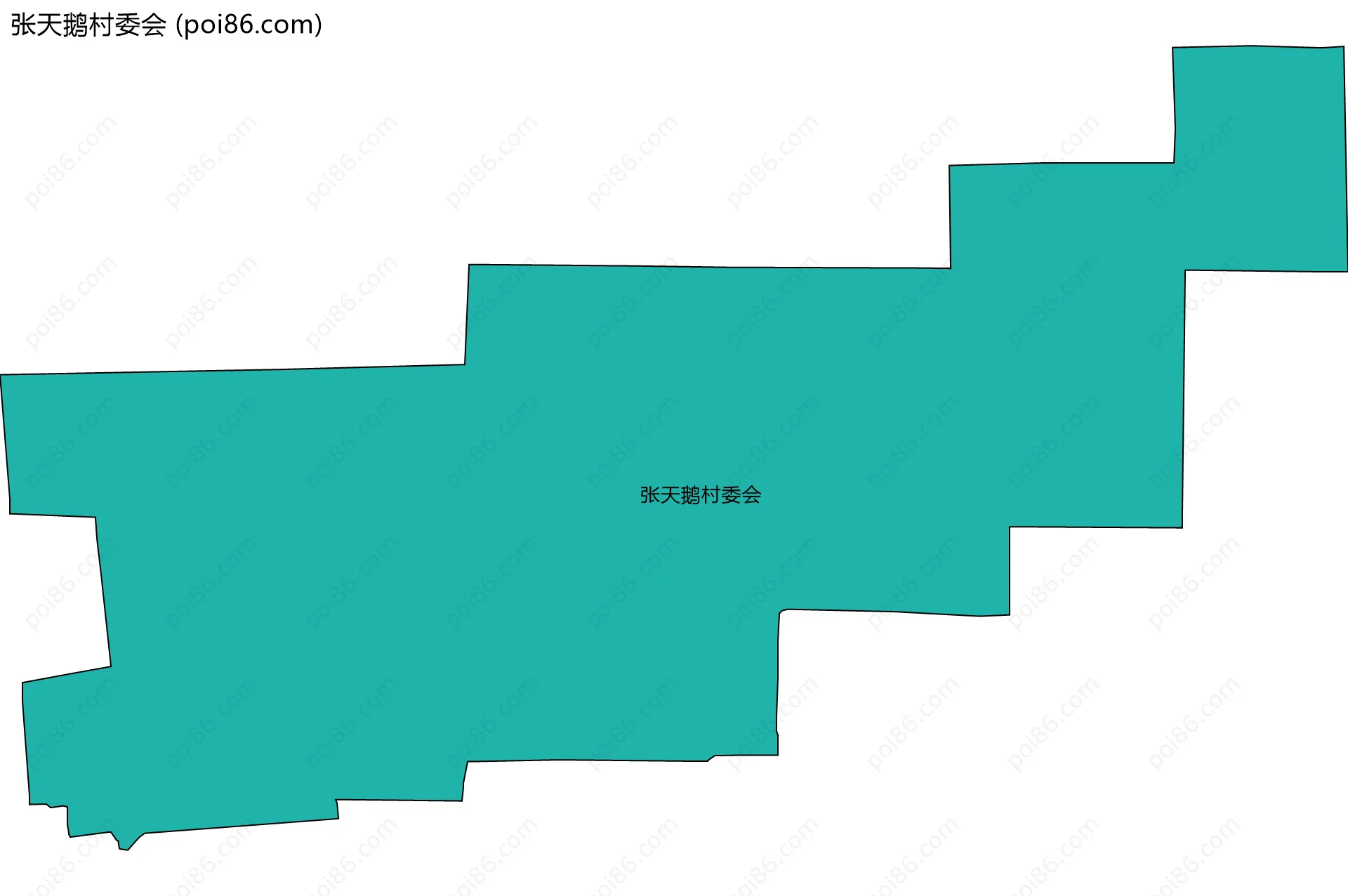 张天鹅村委会边界地图