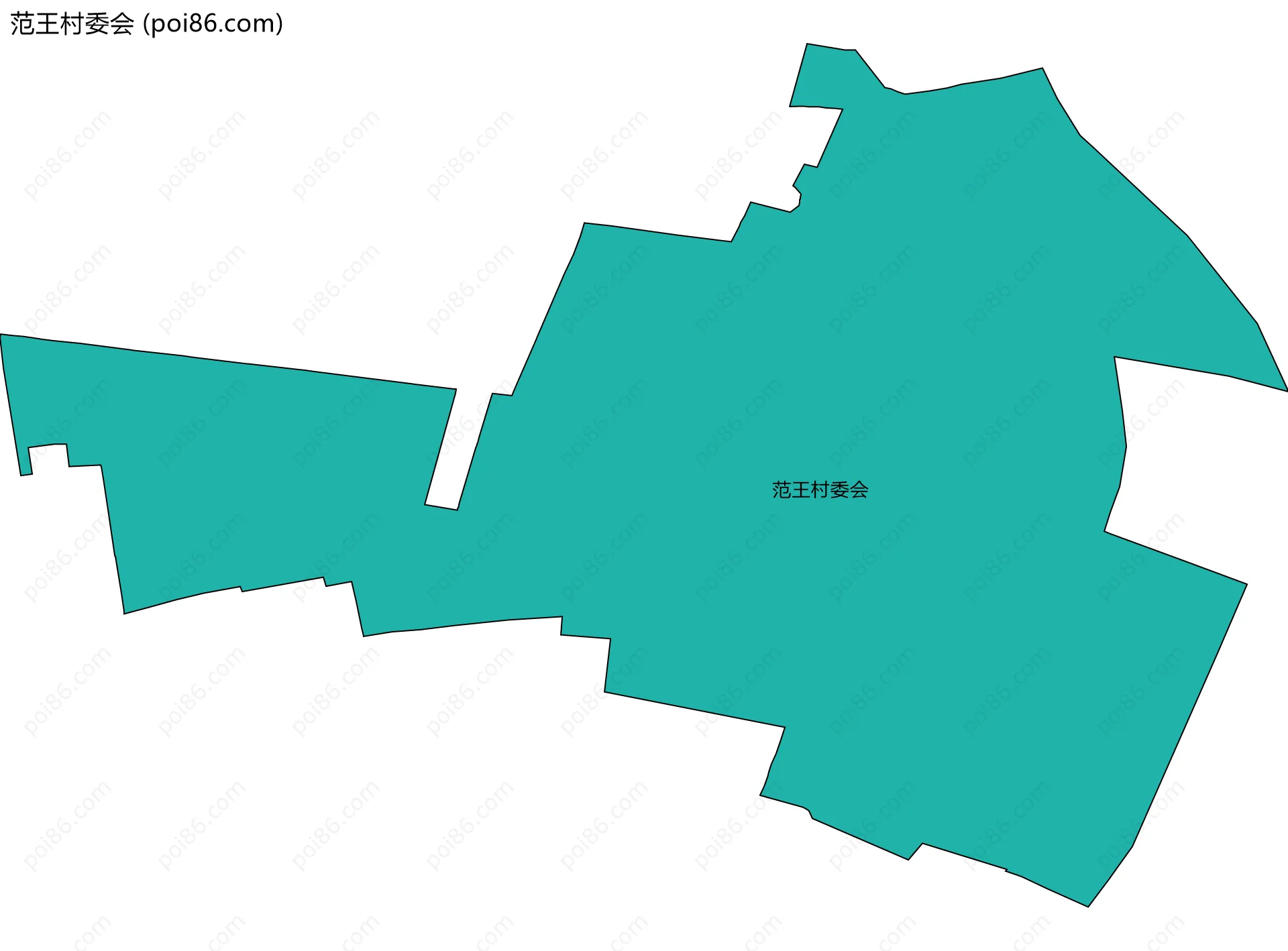 范王村委会边界地图