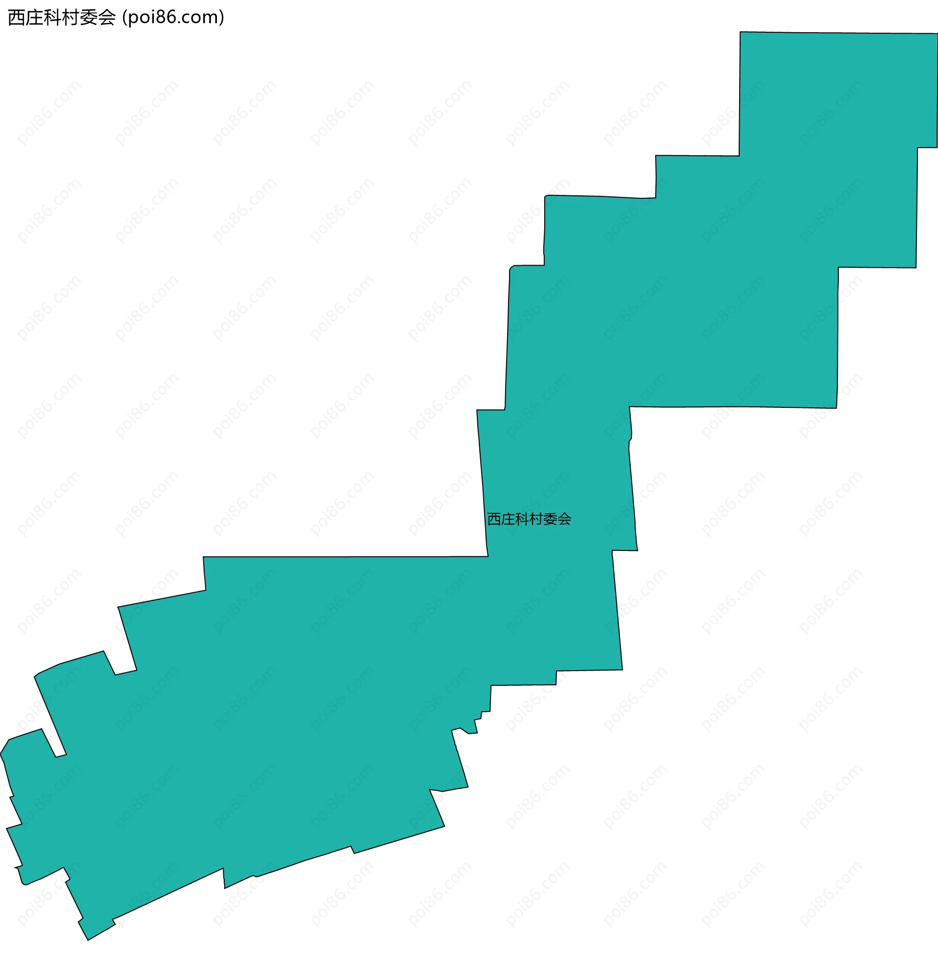 西庄科村委会边界地图