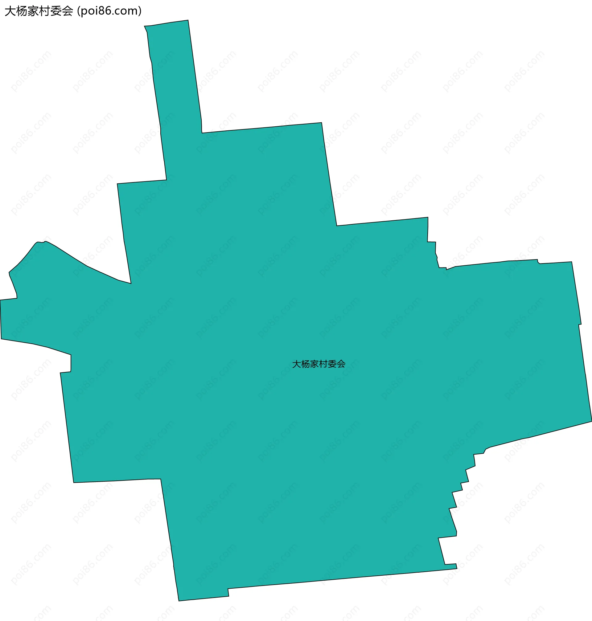 大杨家村委会边界地图