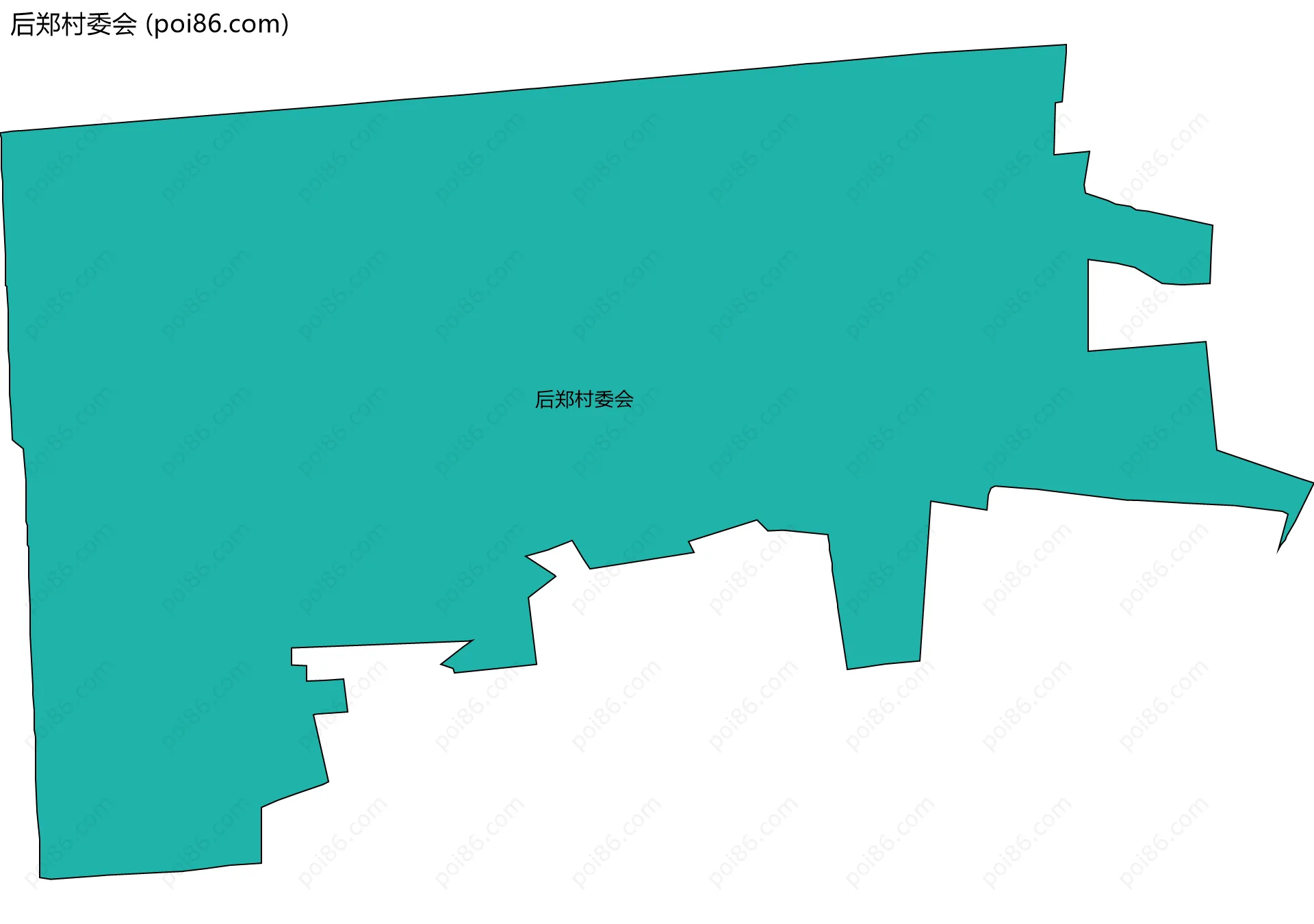 后郑村委会边界地图
