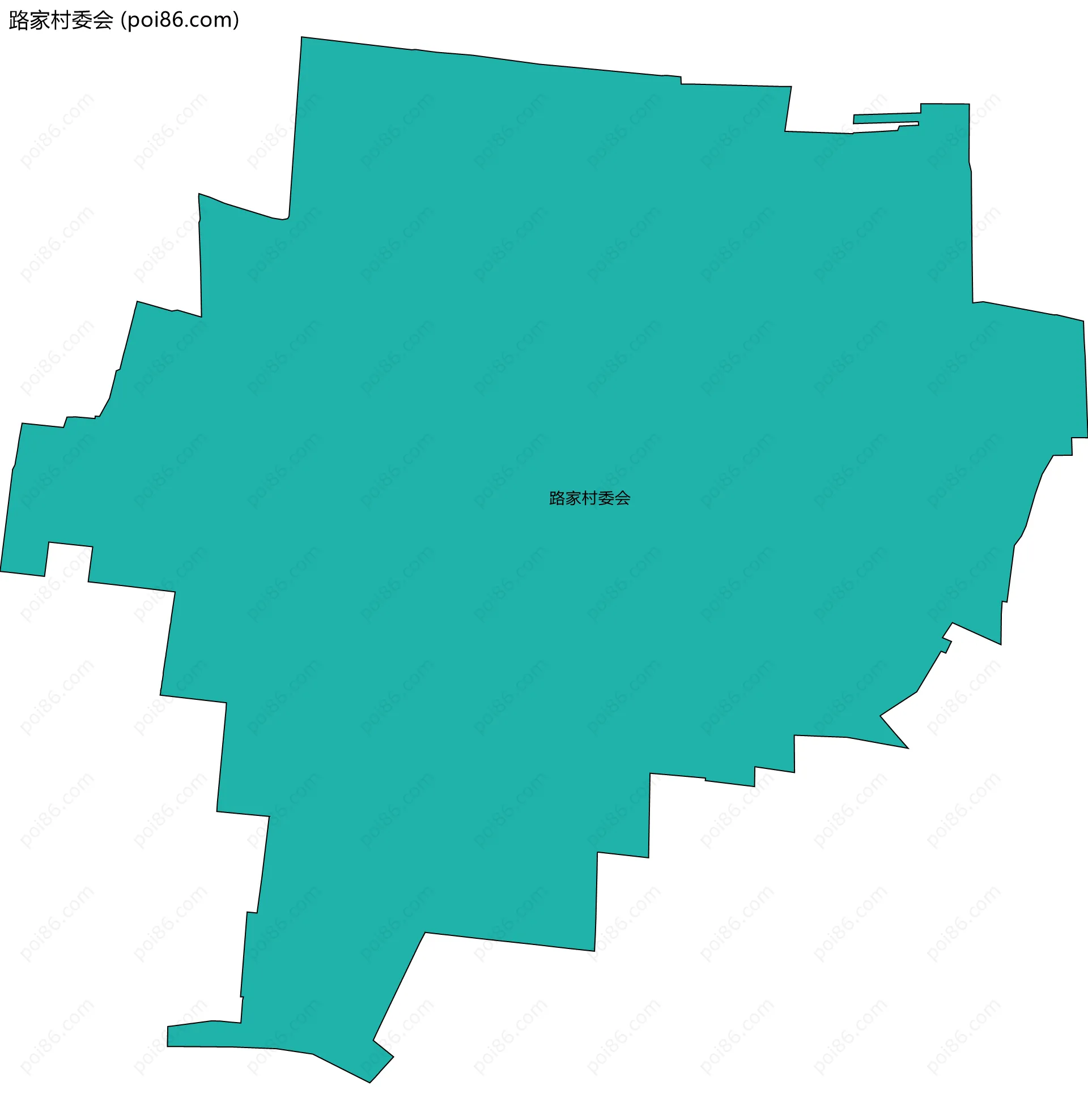 路家村委会边界地图