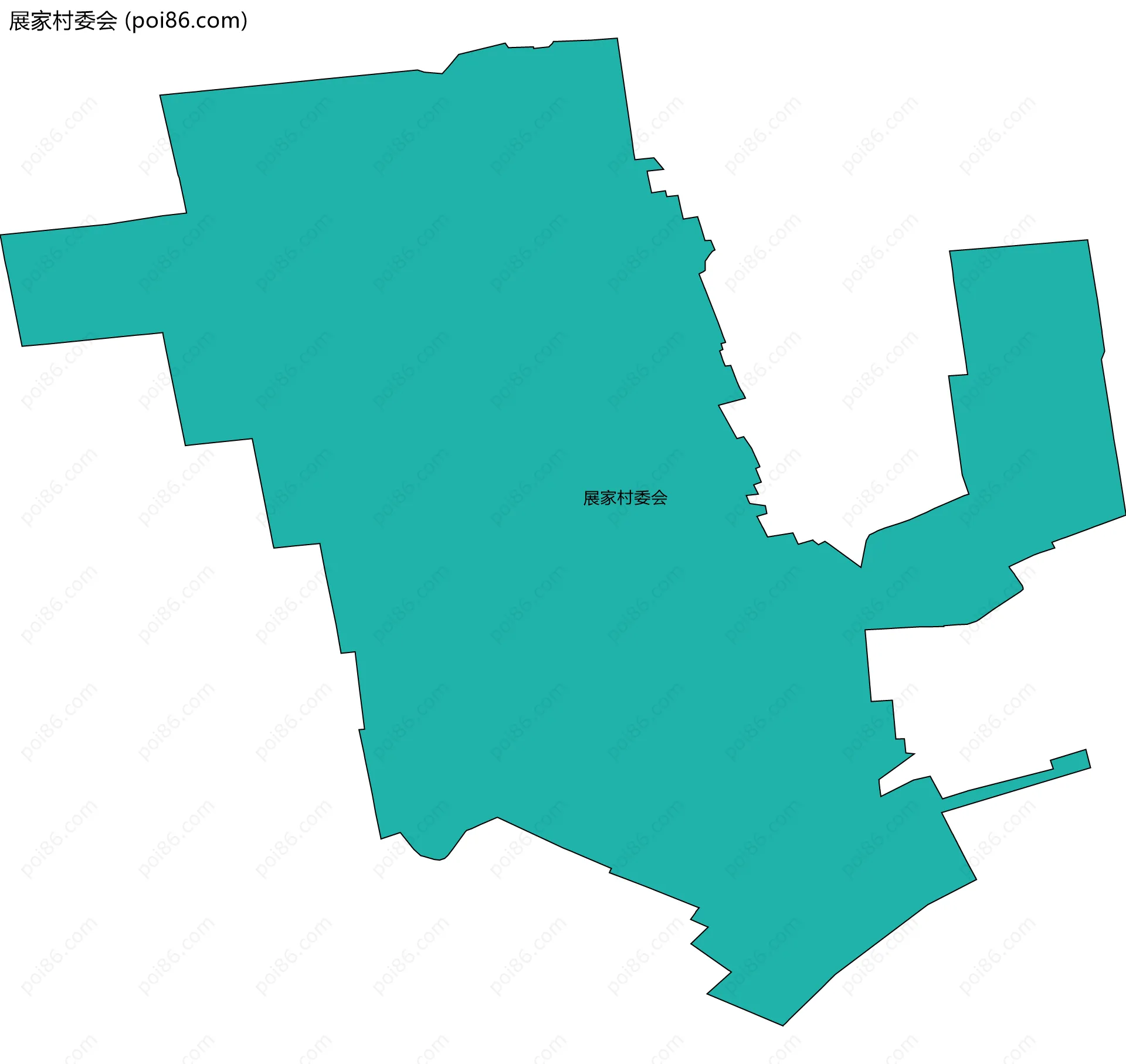 展家村委会边界地图