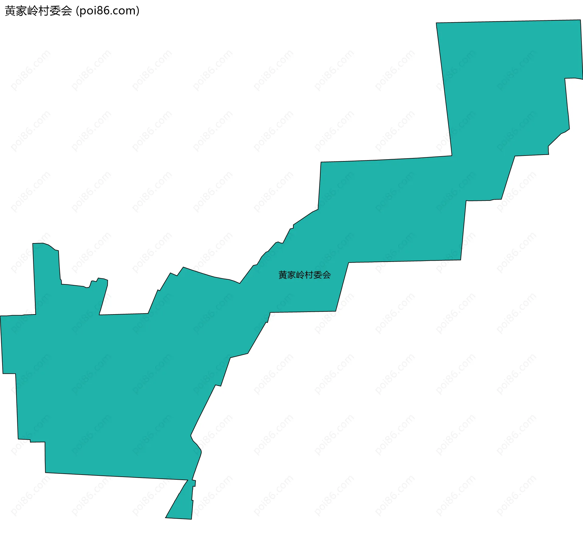 黄家岭村委会边界地图