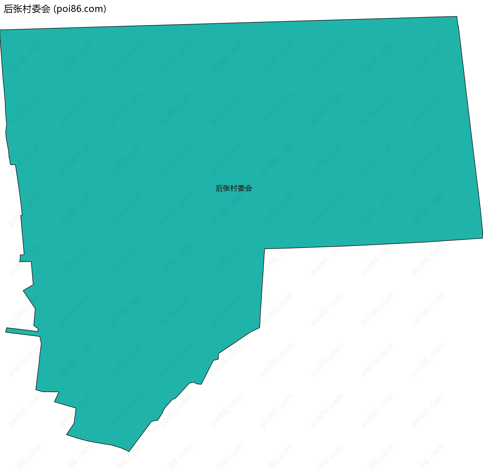 后张村委会边界地图