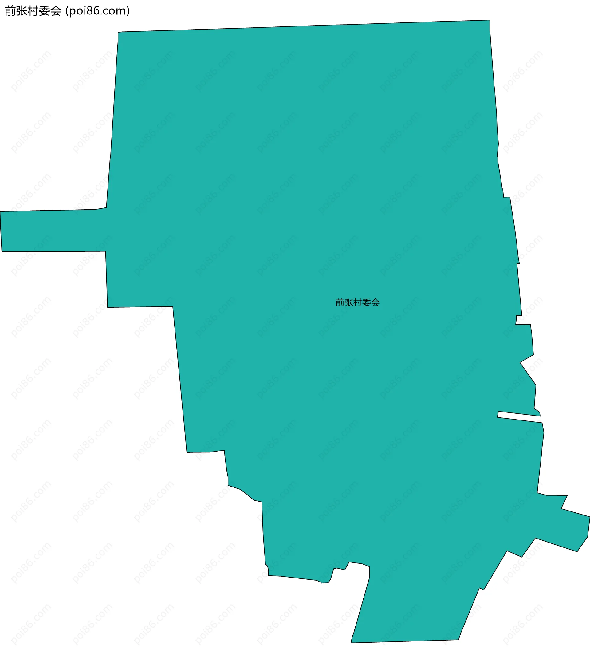 前张村委会边界地图