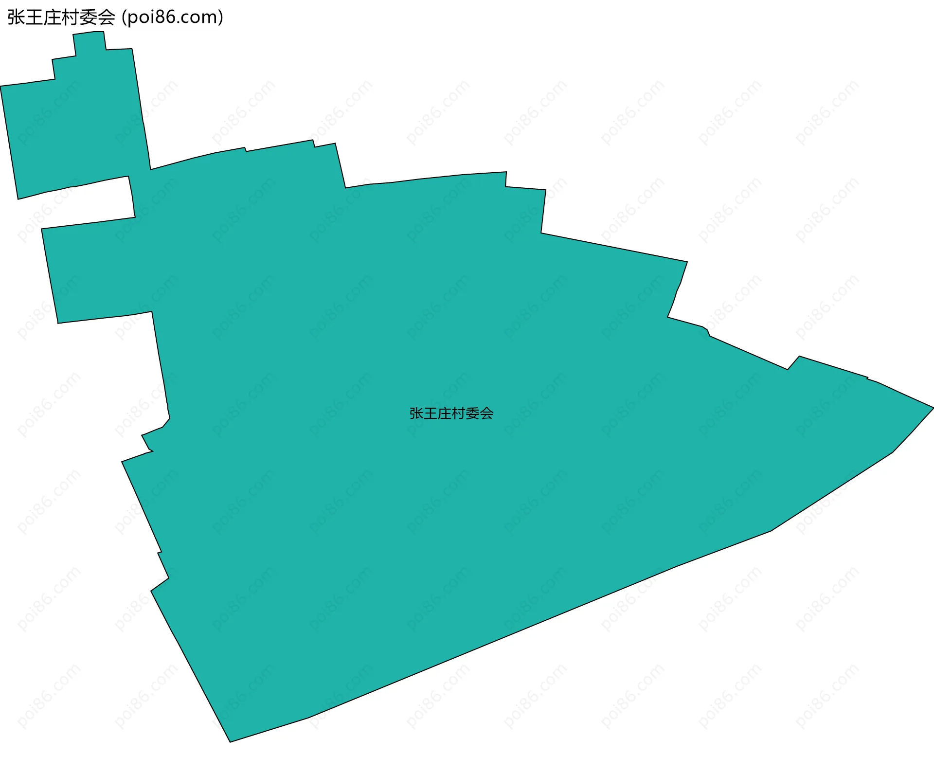 张王庄村委会边界地图