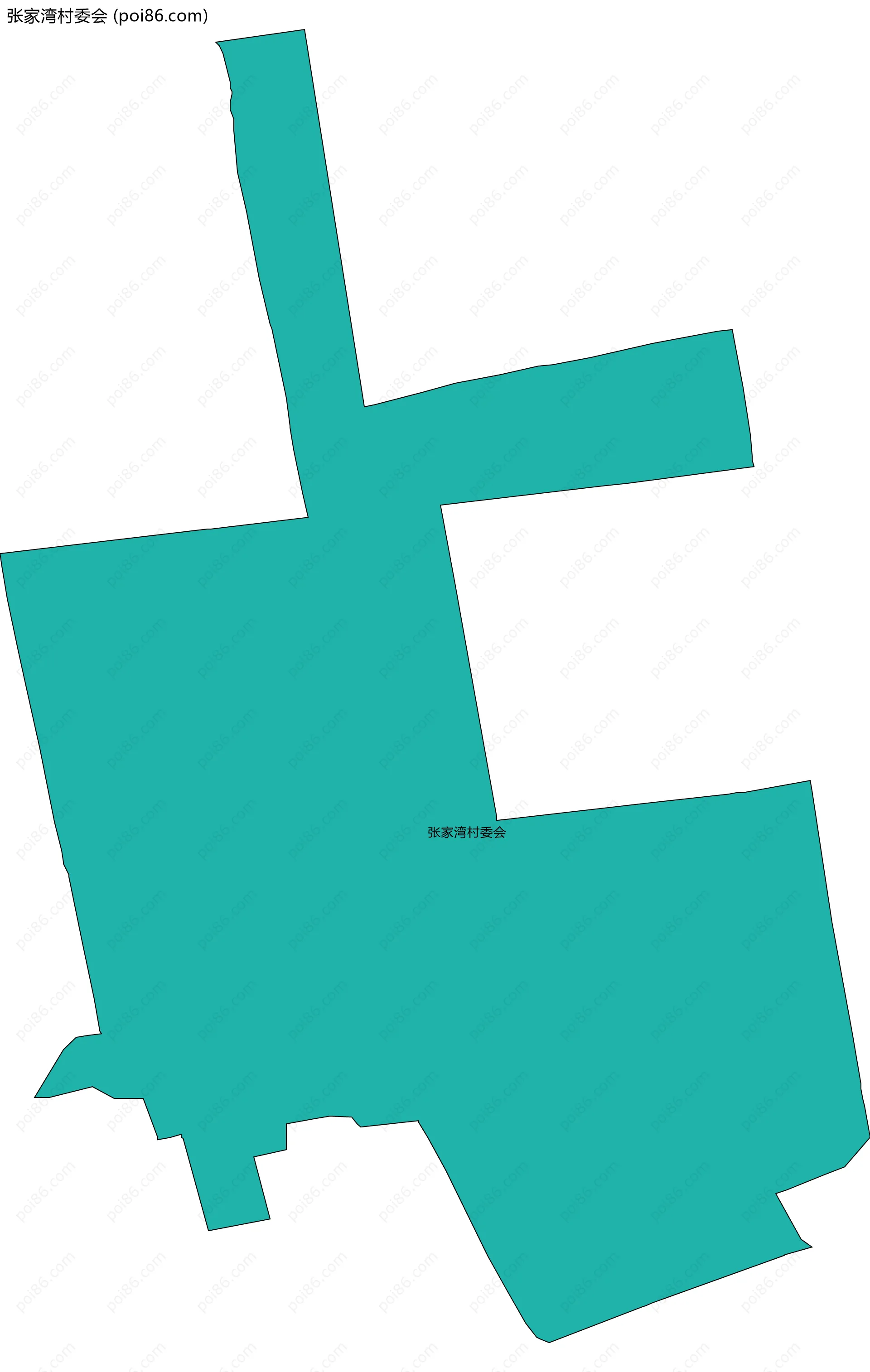 张家湾村委会边界地图