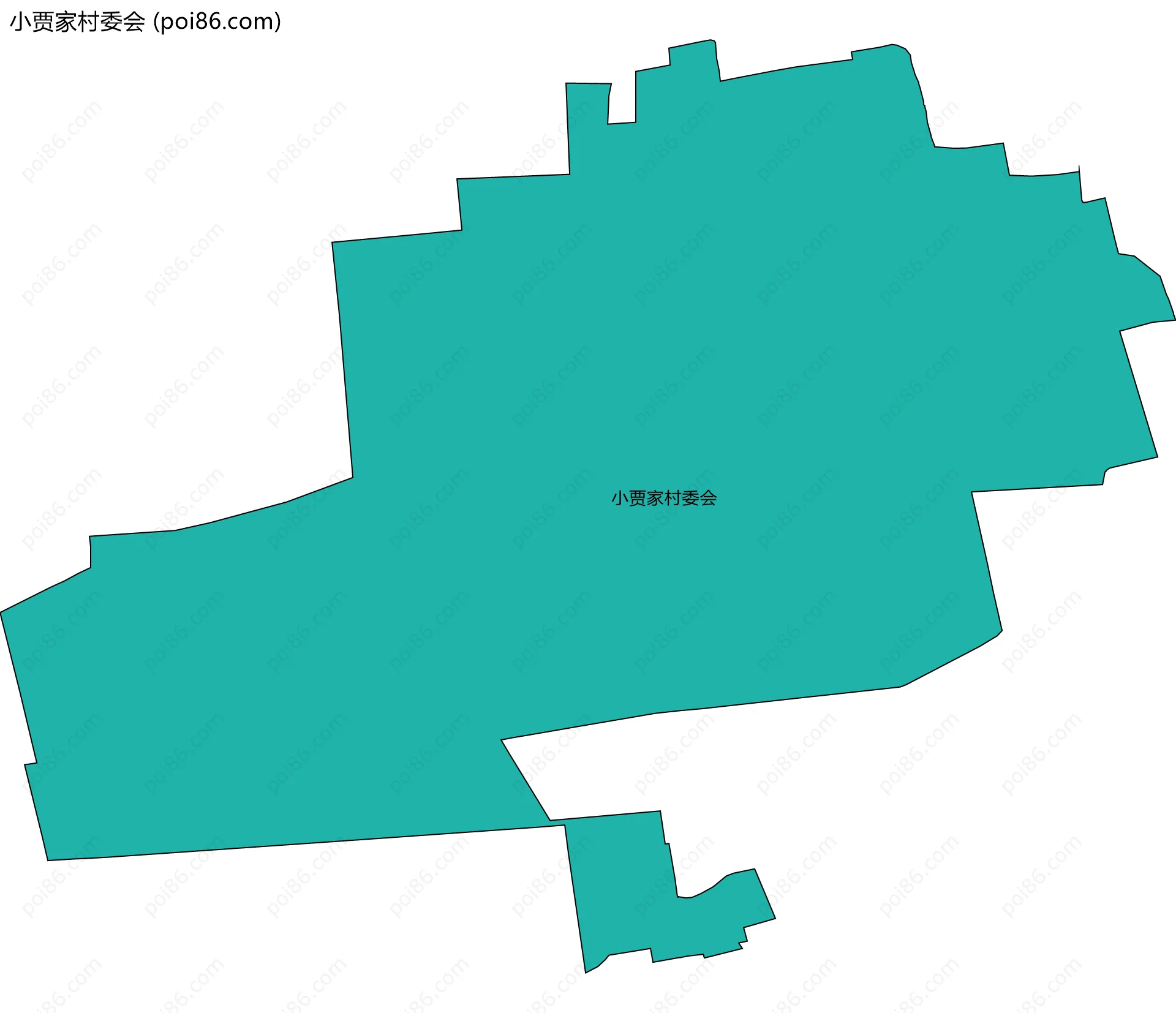 小贾家村委会边界地图