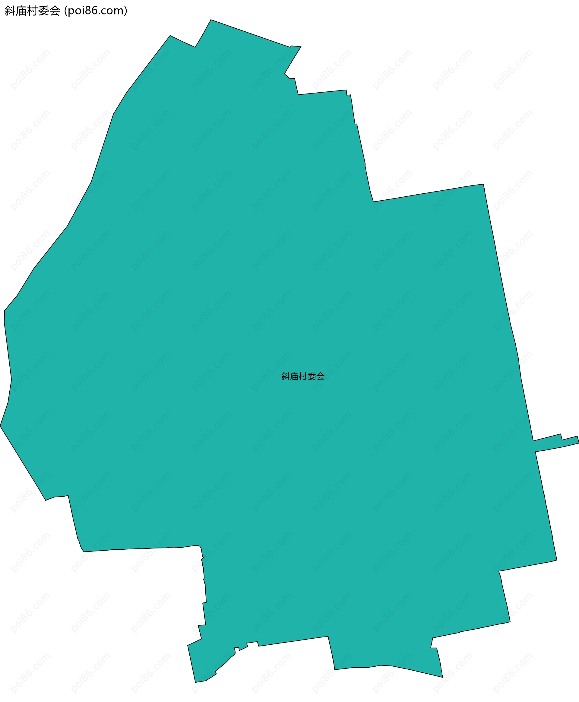 斜庙村委会边界地图