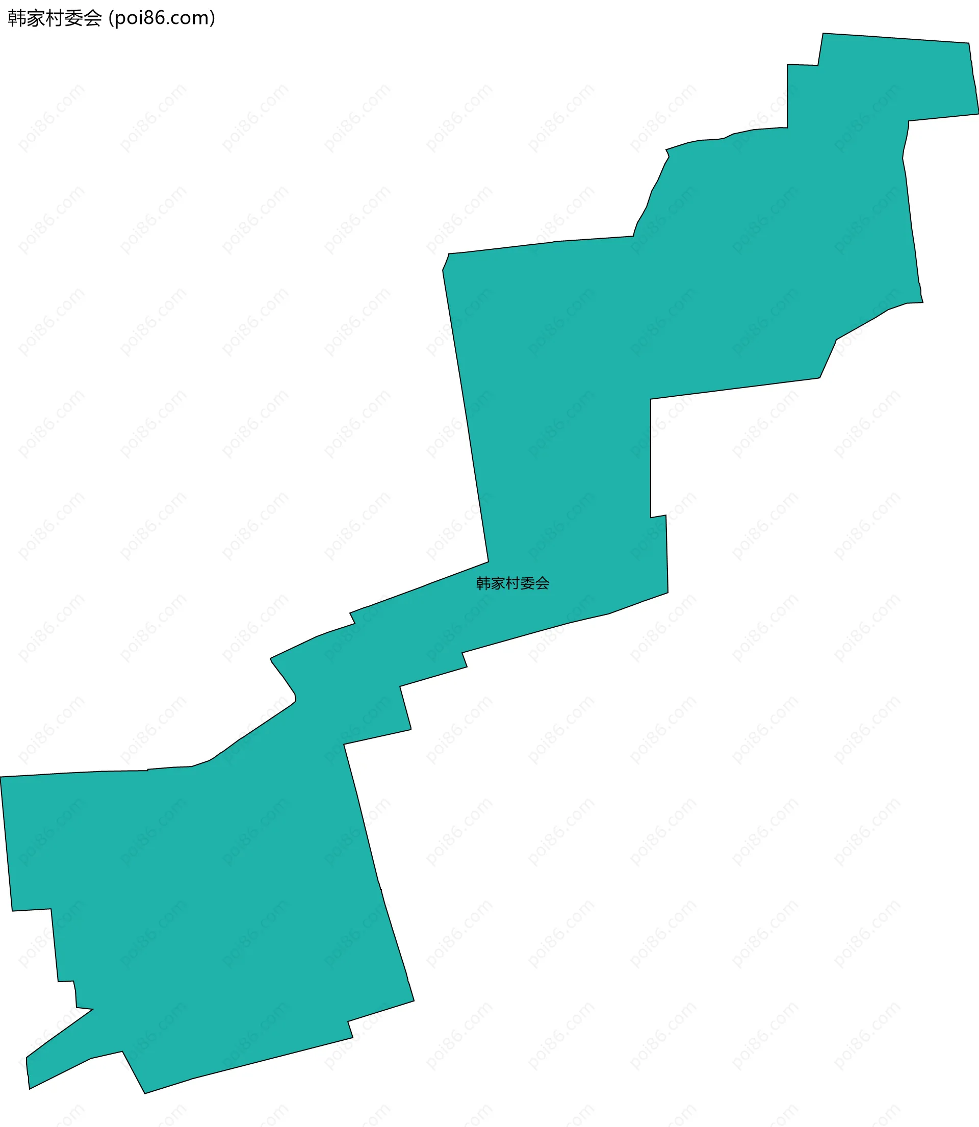 韩家村委会边界地图