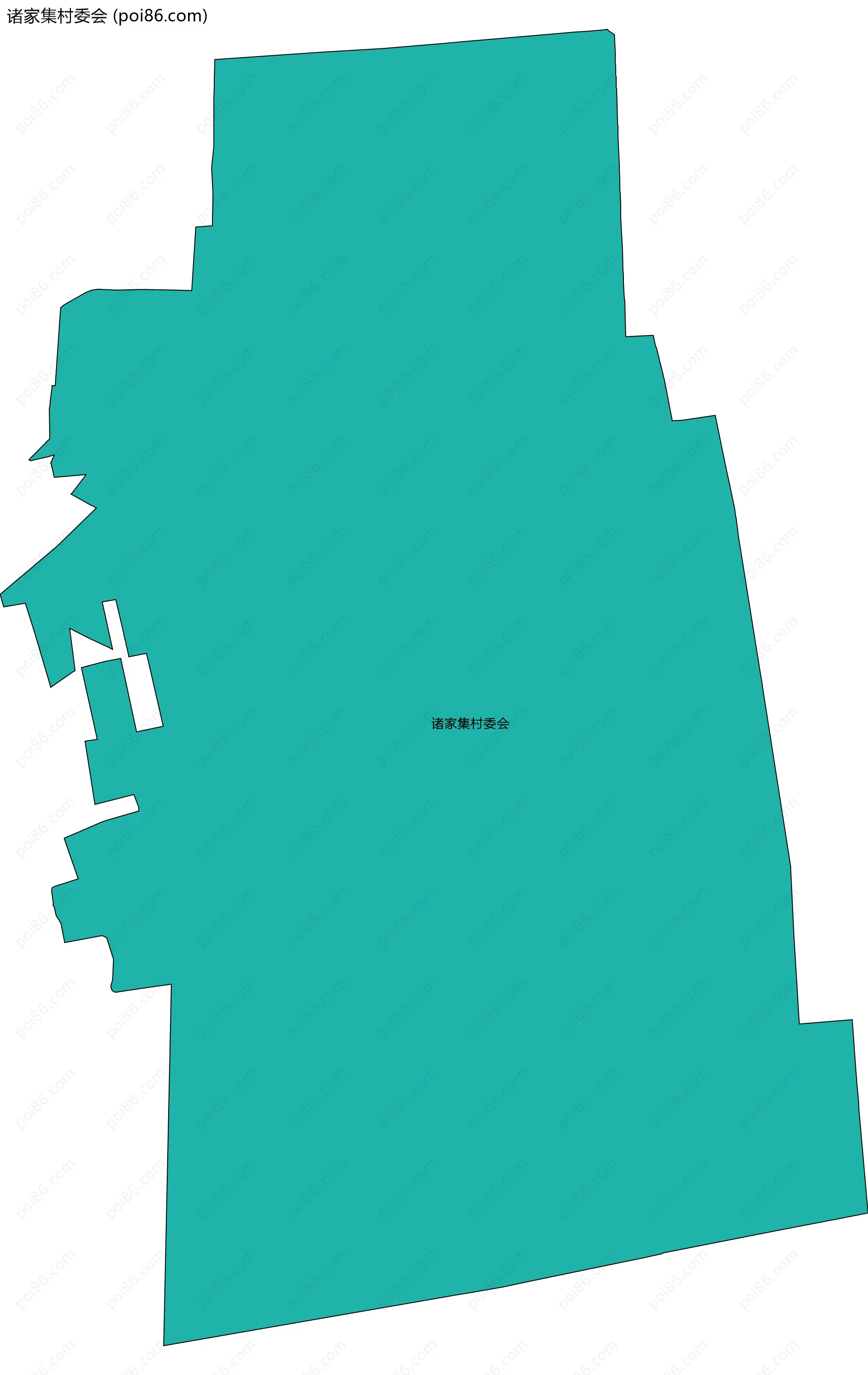 诸家集村委会边界地图