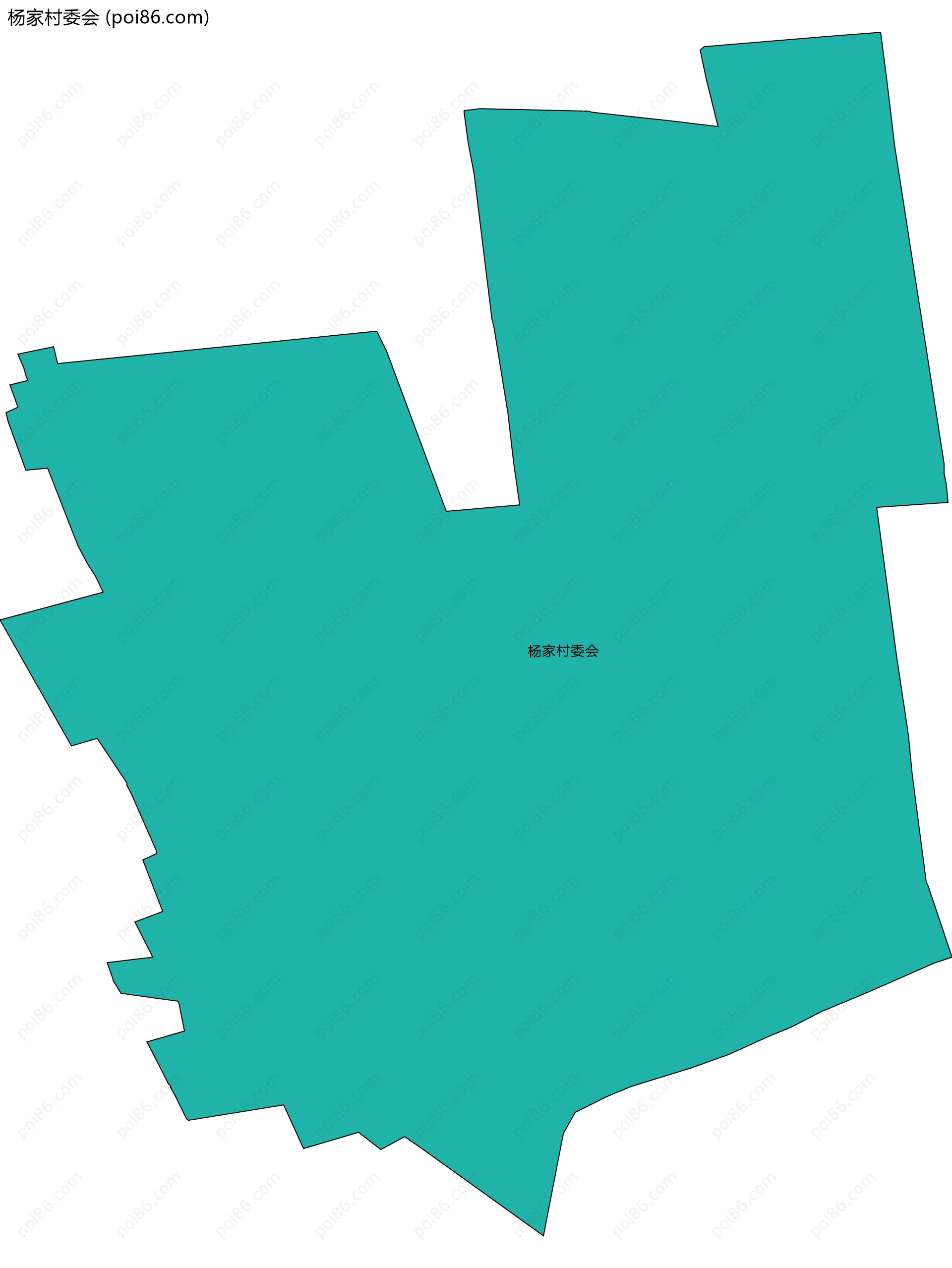 杨家村委会边界地图