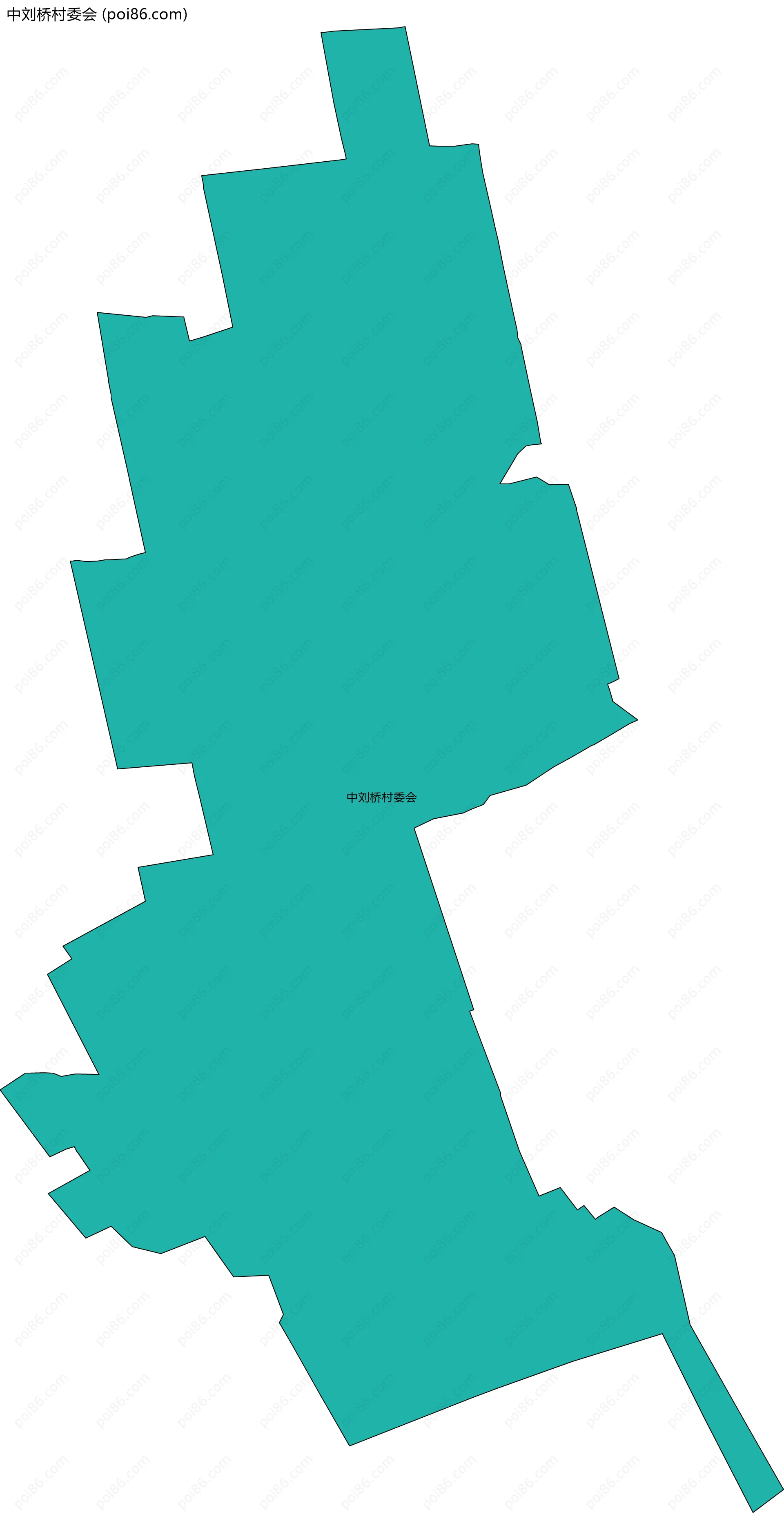 中刘桥村委会边界地图