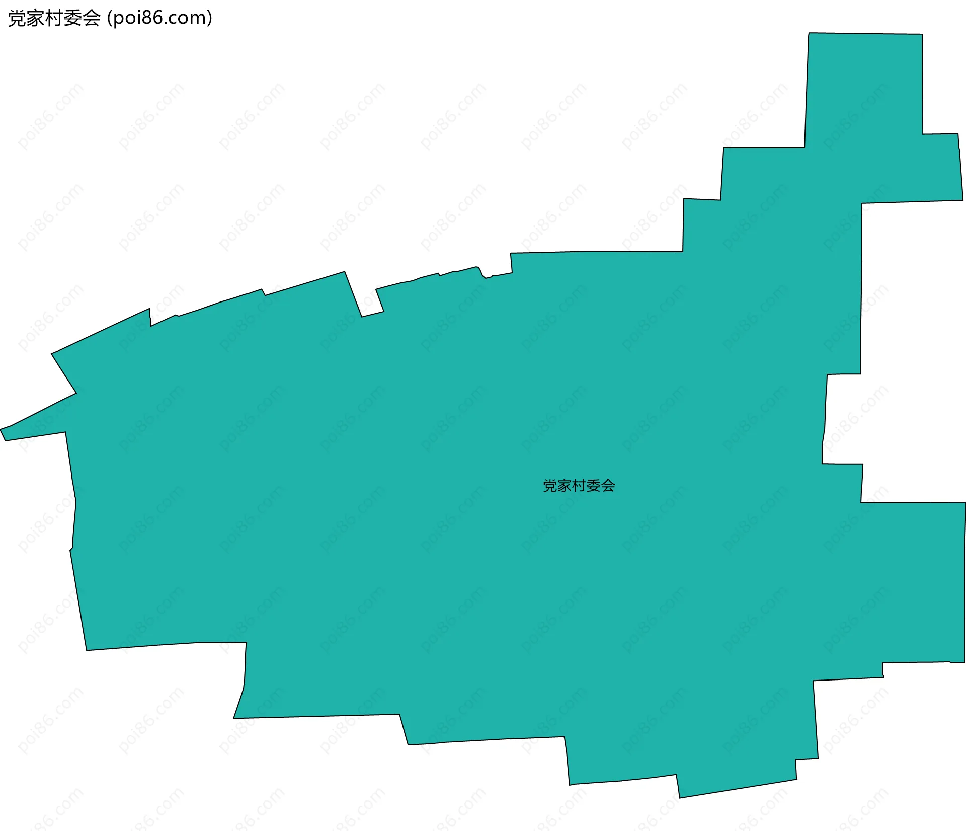 党家村委会边界地图