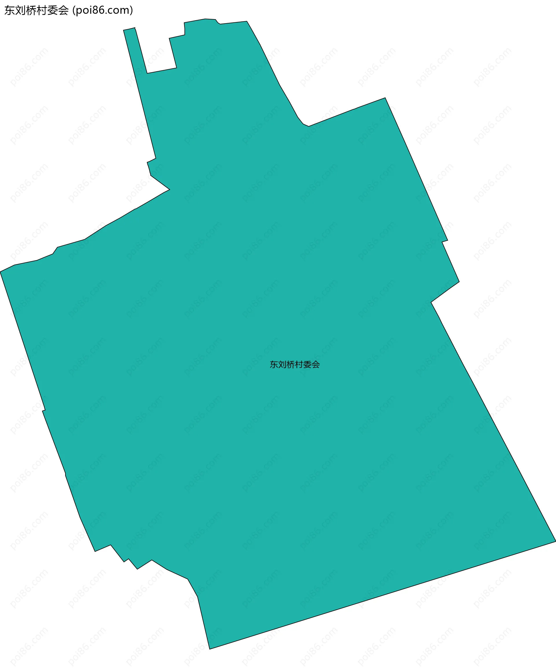 东刘桥村委会边界地图