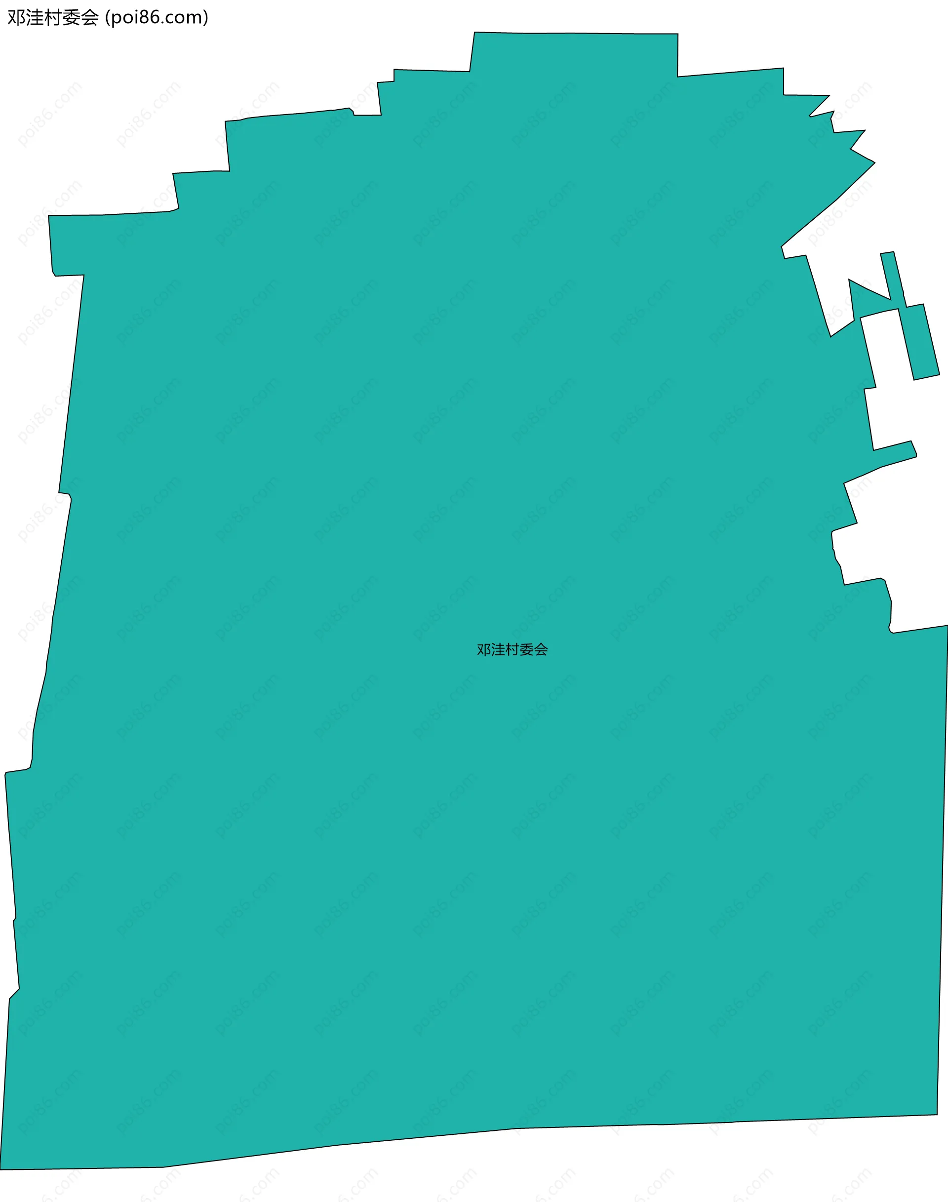 邓洼村委会边界地图