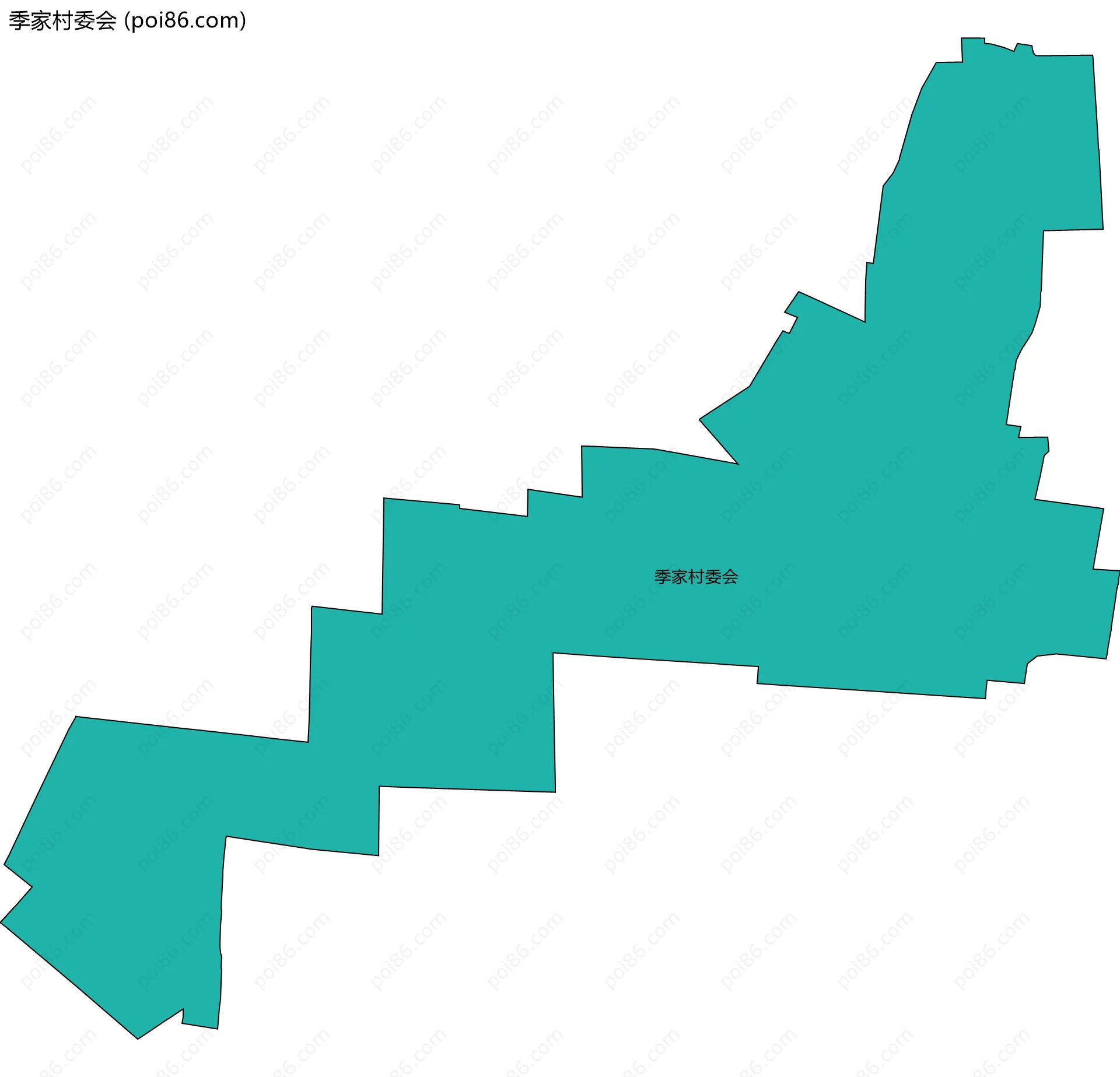 季家村委会边界地图