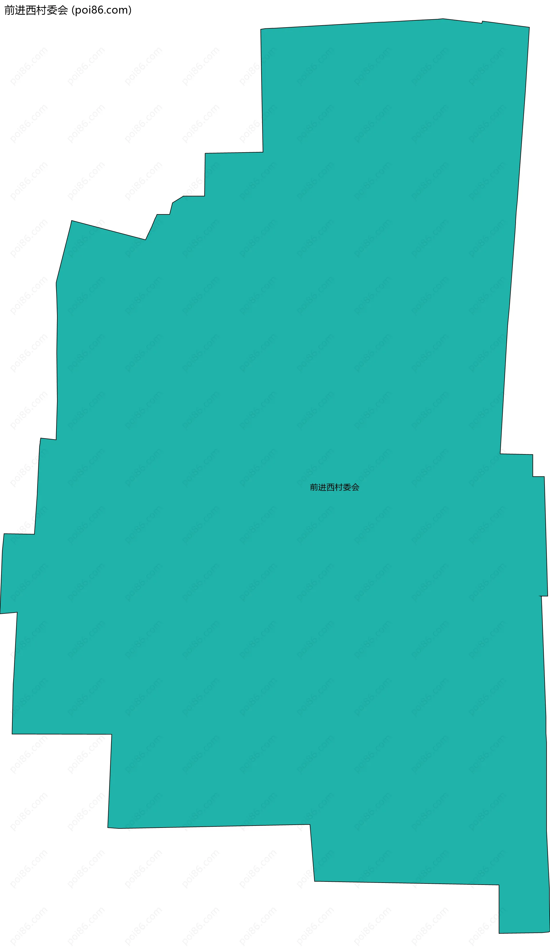 前进西村委会边界地图